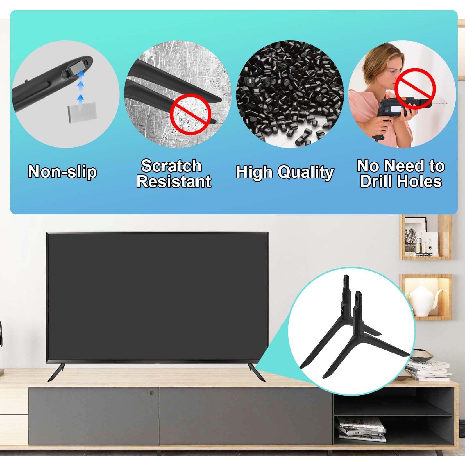 Tv Stand Legs Tv Legs Replacement For Samsung Tv Stand Base Replacement For Samsung Tv Un50Tu7000Fxza Un50Tu700Dfxza Un55Tu7000Fxza Un55Tu700Dfxza Un58Tu7000Fxza Un58Tu700Dfxza