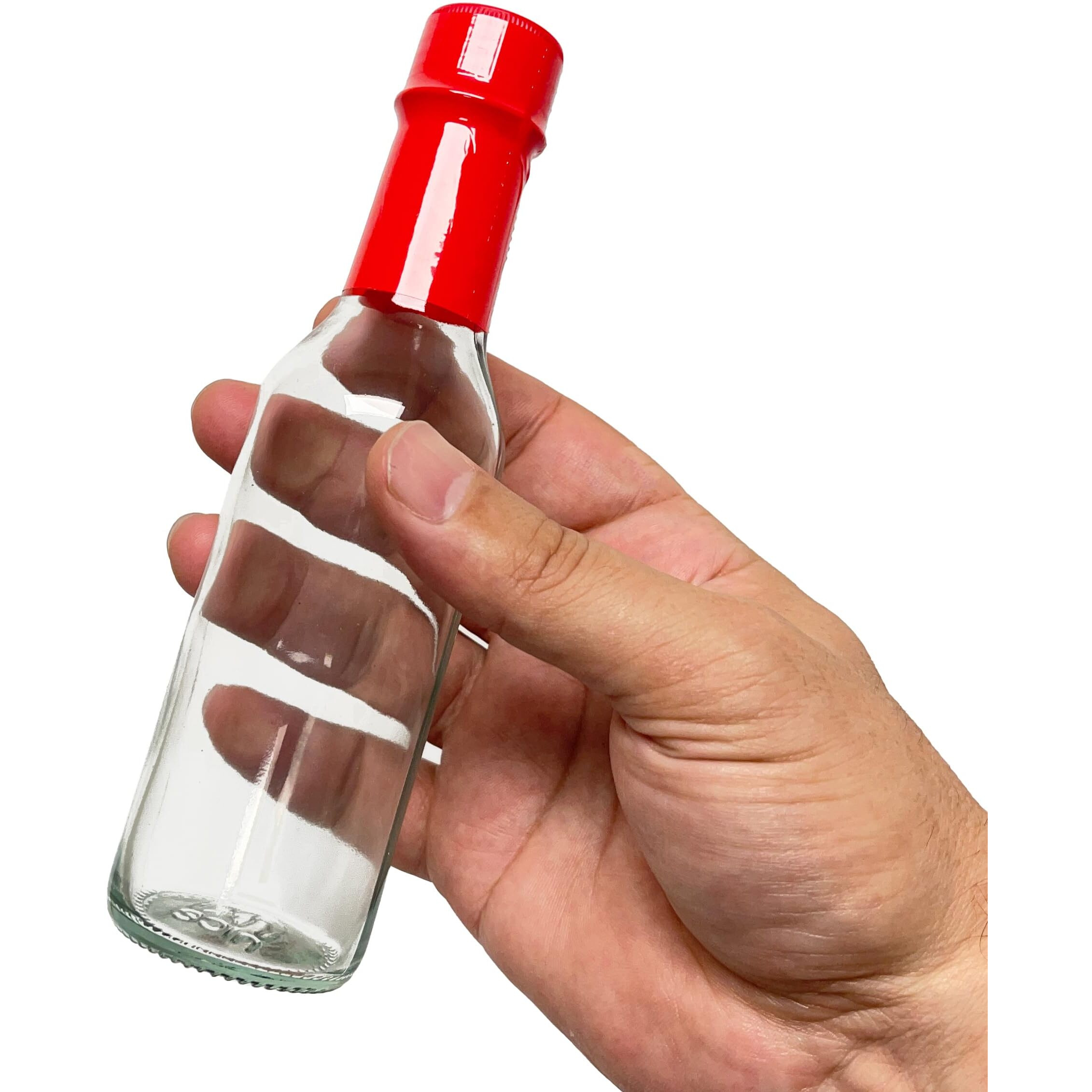 Nicebottles Hot Sauce Bottles With Red Caps & Shrink Bands  5 Oz - Case Of 12