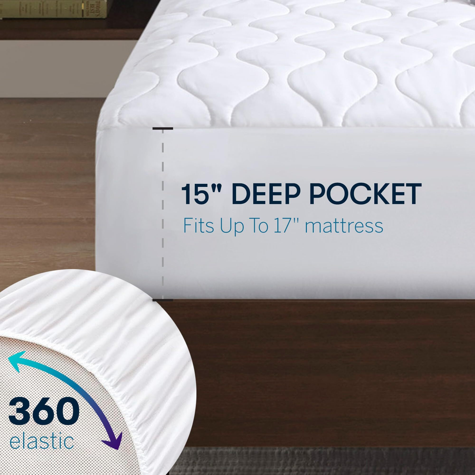 Serta Heated Mattress Pad King Size - Electric Mattress Pad  10 Heat Setting Controller  Auto Shut Off Timer  Deep Elastic Pocket  Up To 17"" Mattress  Etl Certified  Machine Wash  King  White