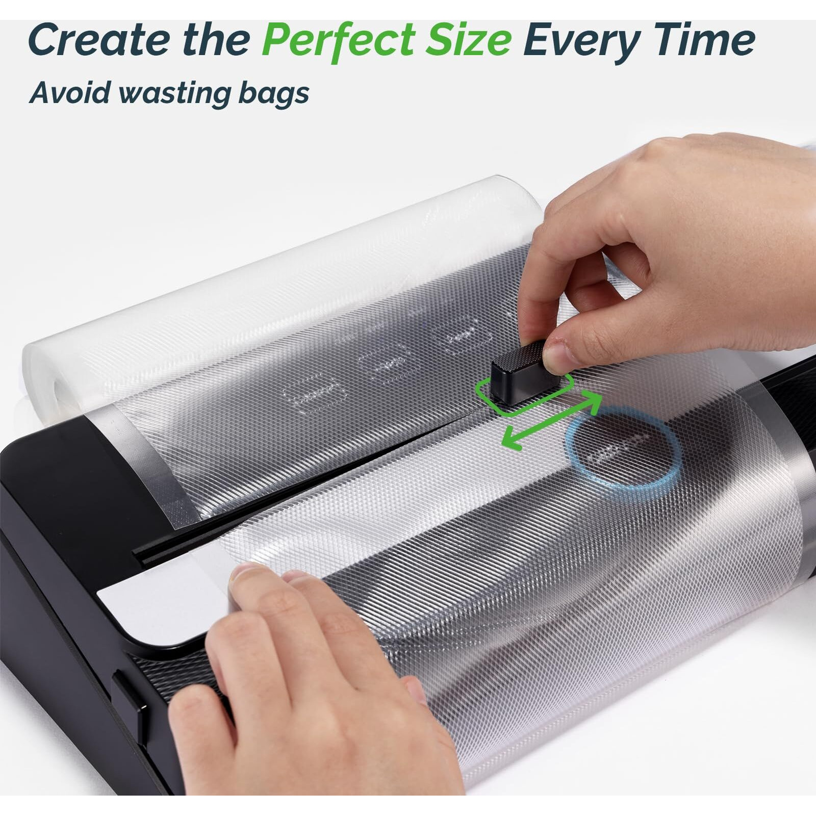 Geryon Vacuum Sealer Rolls  2 Packs 8"" X 50' Food Vacuum Sealer Bags Rolls Work With All Brand Food Sealer Machine