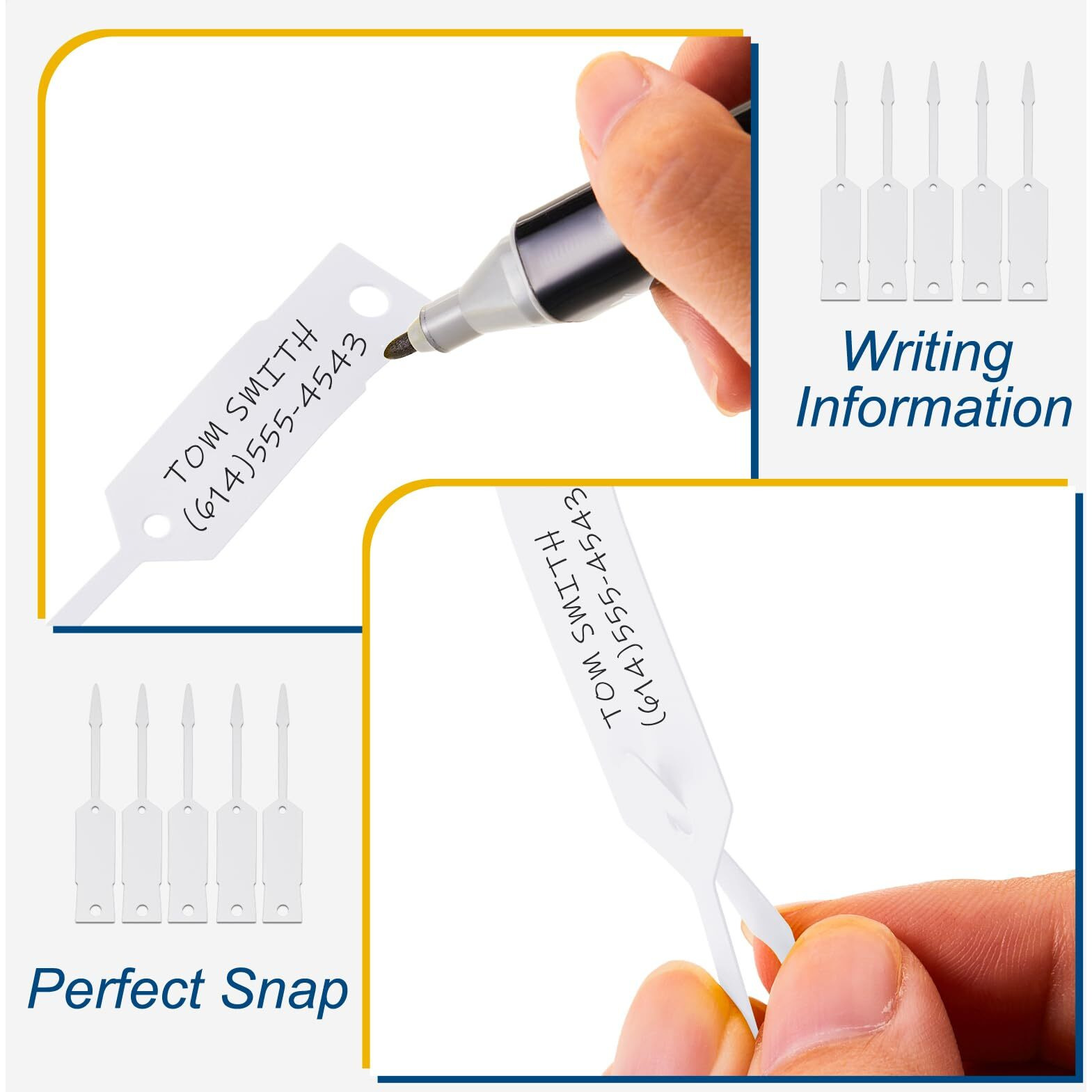 Lewtemi 1000 Pieces Self Lock Arrow Id Key Tags Car Parts Tags Key Ring Repair Labels For Office Automotive Shop Supplies(4 1/2'' X 3/4"" White)