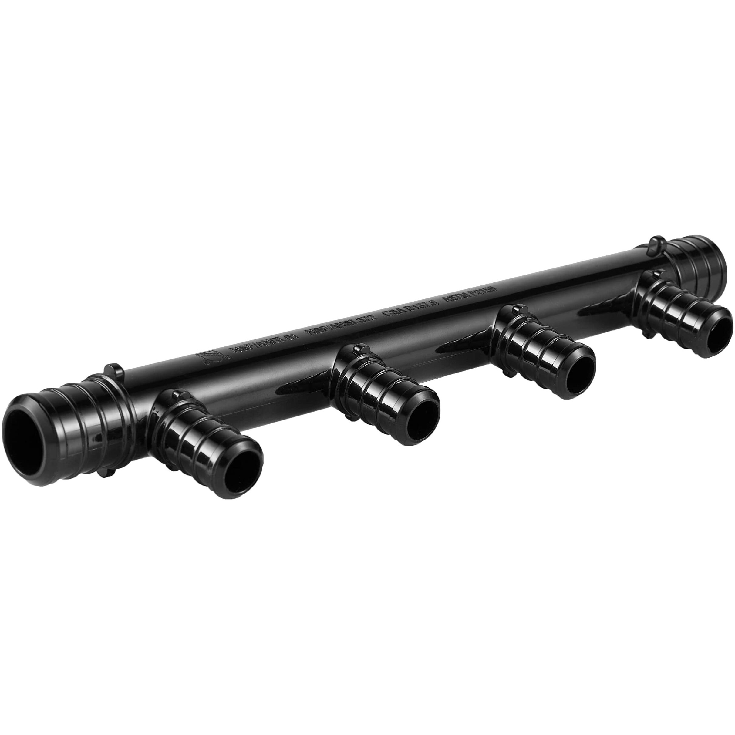 (Pack Of 2) Efield Open Poly Ppsu Barb Crimp Pex Manifold 3/4 Trunk  1/2"" Port (4 Ports)
