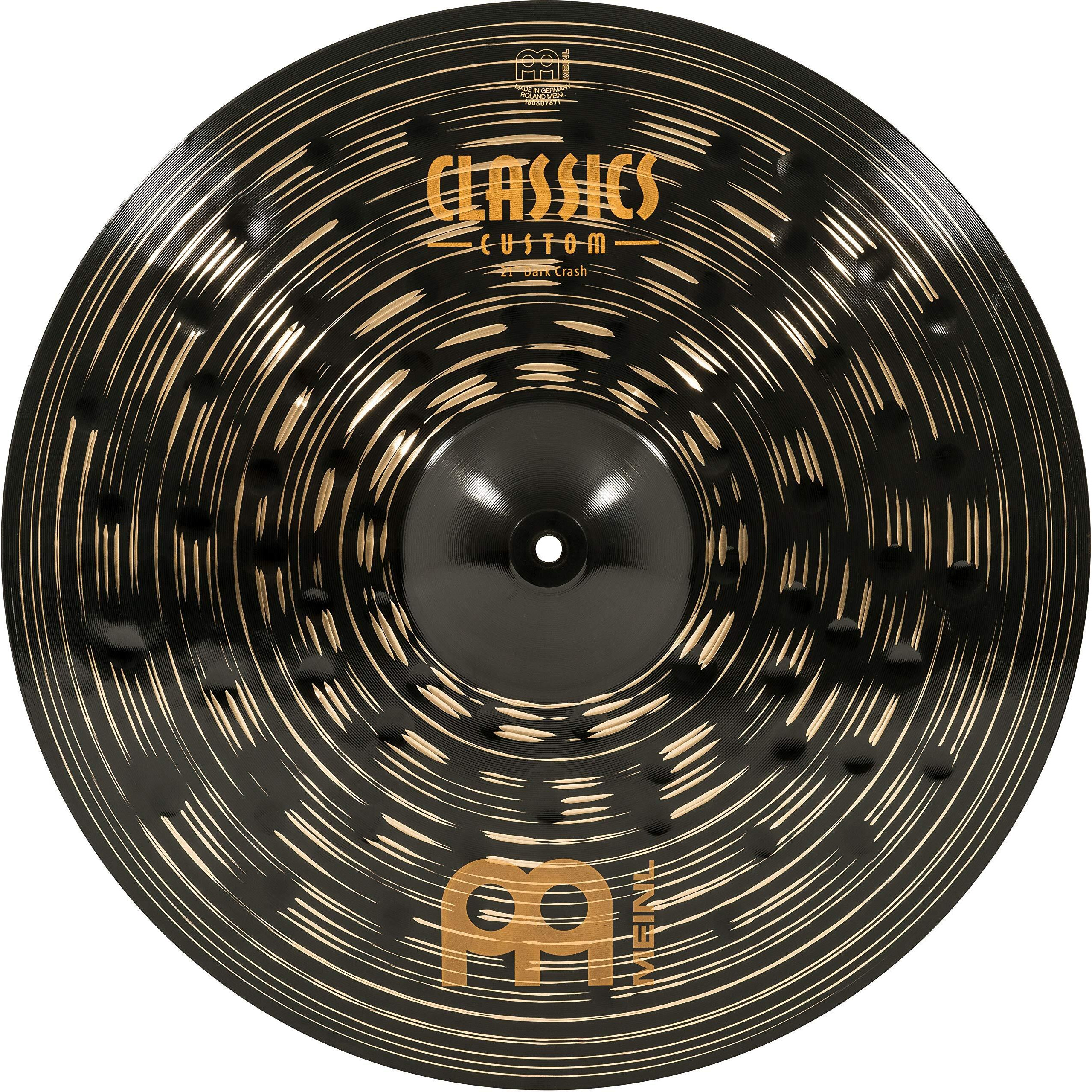 Meinl Cymbals Classics Custom Dark 21"" Crash Cymbal For Drum Set - Made In Germany - B12 Bronze  2-Year Warranty (Cc21Dac)