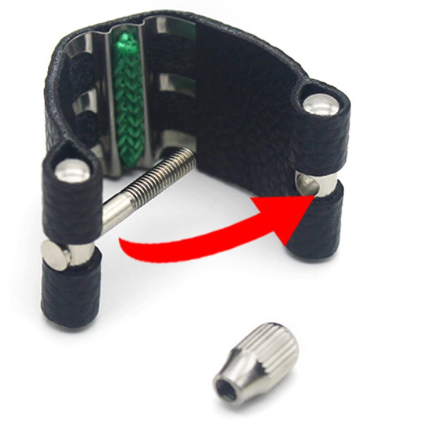 Cashbeat Clarinet Ligature - Sturdy Synthetic Leather  Adjustable  Secure Fit  For Standard Clarinets  Easy Installation