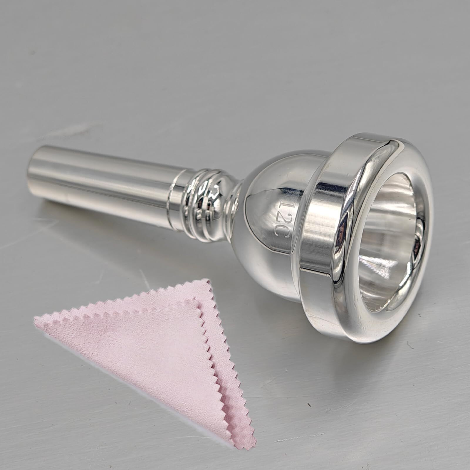 Cashbeat 12C Silver Small Shank Trombone Mouthpiece  Euphonium Mouthpiece For Superior Sound  Compatible With Baritone And Tenor Trombone  Brass Instrument Accessories