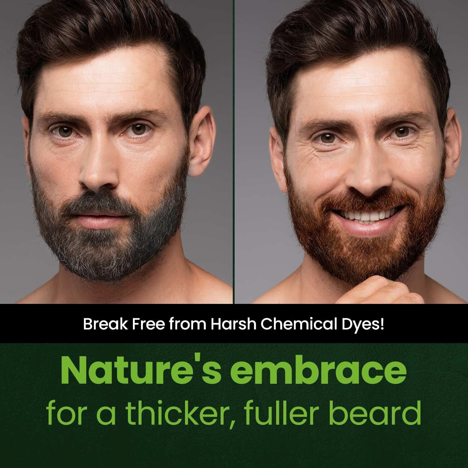 Herb For Men Mustache & Beard Dye (Deep Brown  1 Pack)  Ppd-Free Ammonia-Free  Vegan With Natural Ingredients  Odorless  Gentle For Sensitive Skin  No Skin Irritation