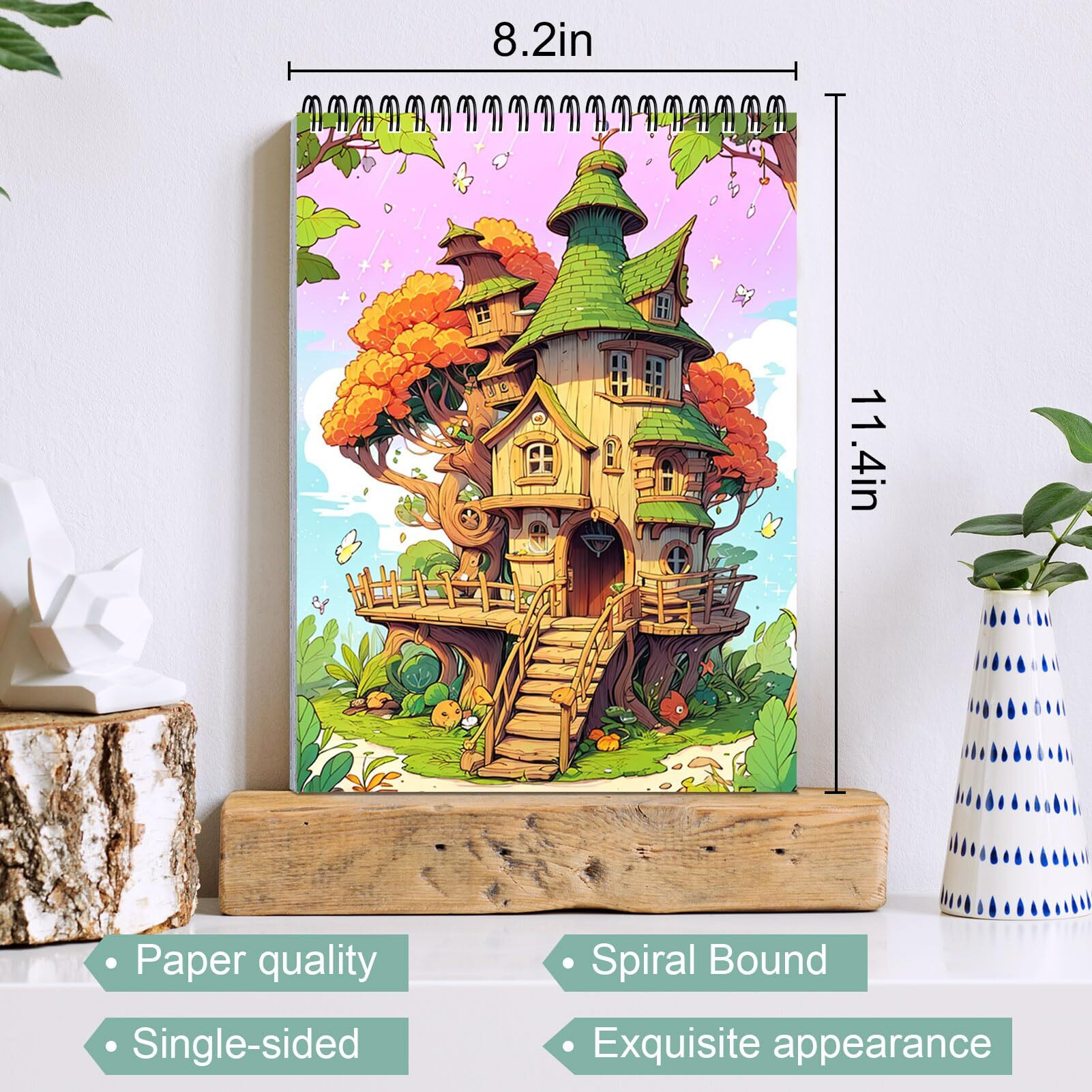 Coloring Book For Women Spiral Bound  Lay Flat While Coloring Adult Coloring Book One Sided Design Gift For Adult To Relax And Relieve Anxiety The Enchanted Cottage