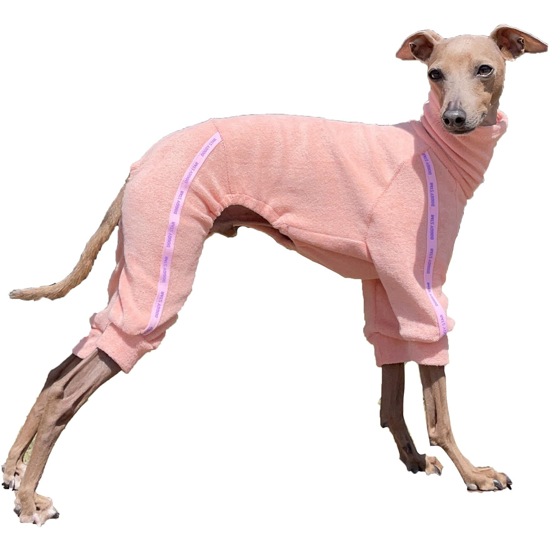 D Doggy Star Italian Greyhound Clothes Stretchy Towel Sports Onesie Outfit Whippet For Dog Coat (Xl Twl Apricot)
