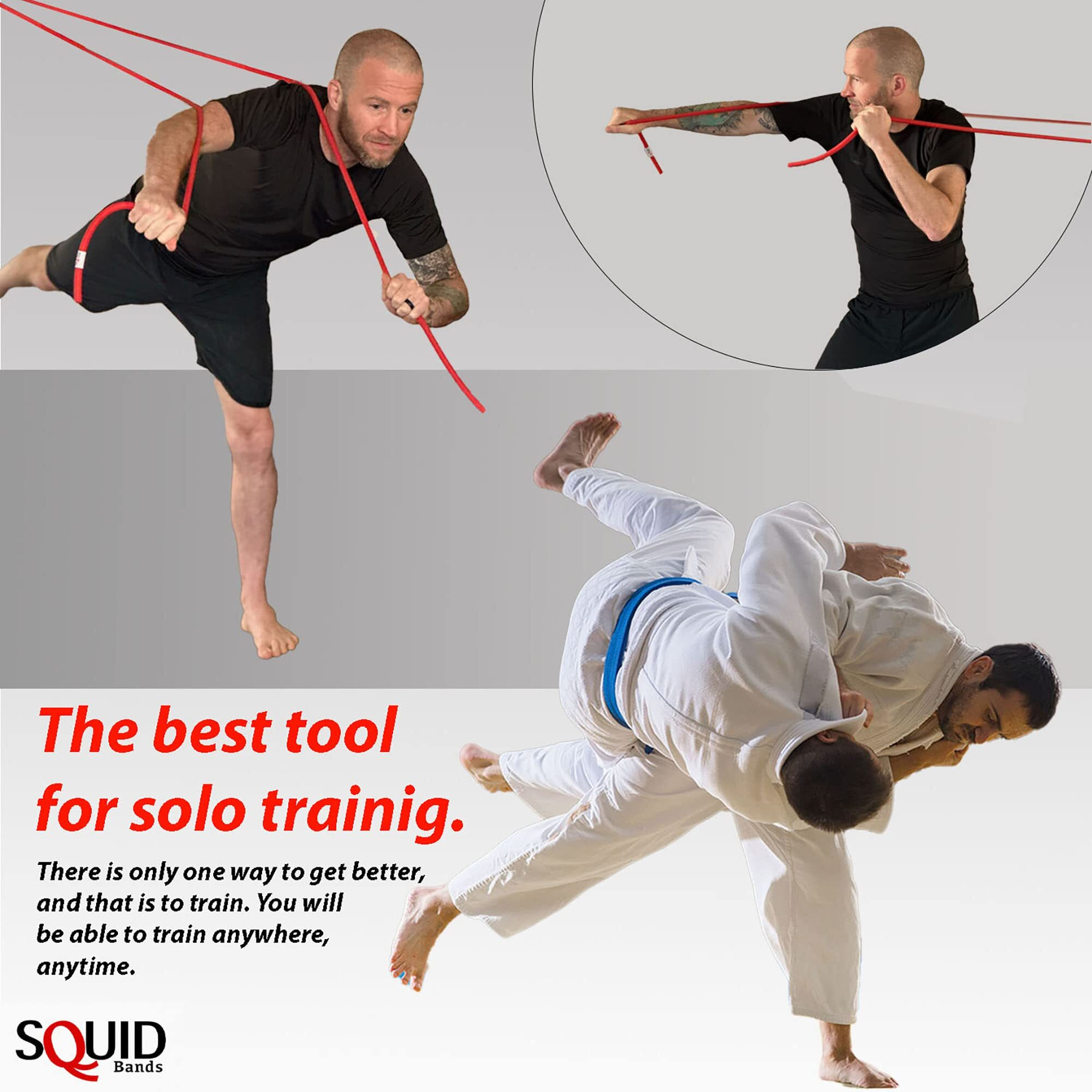 Squid Bands  Wrestling  Jiu Jitsu  Judo  Grappling  Mma  Boxing  Muay Thai  Solo Training  Resistance Band. (Large)