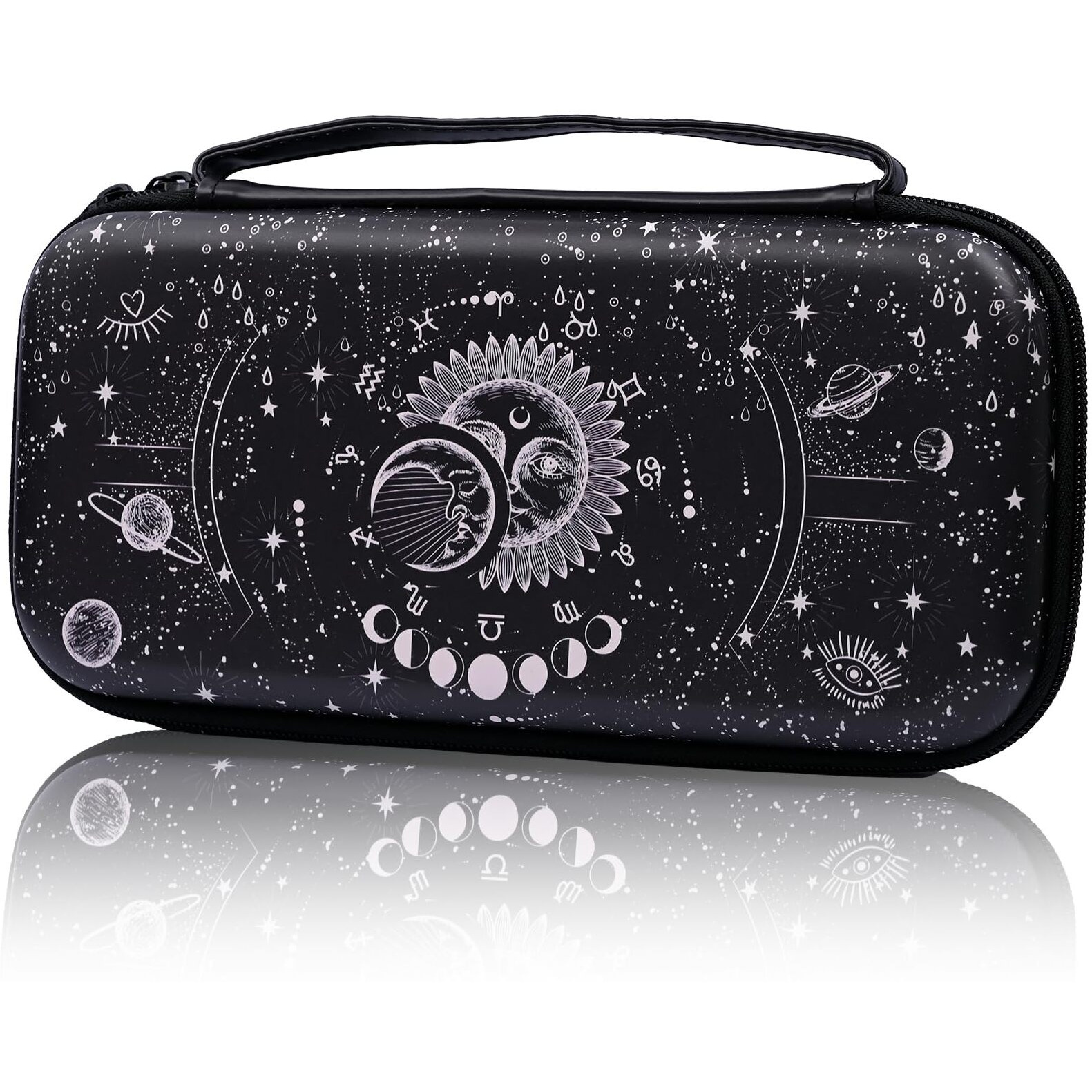 Constellation Magic Moon Sun Carry Case Compatible With Nintendo Switch Lite And Switch Oled  Hard Portable Travel Storage Bag For Accessories Console