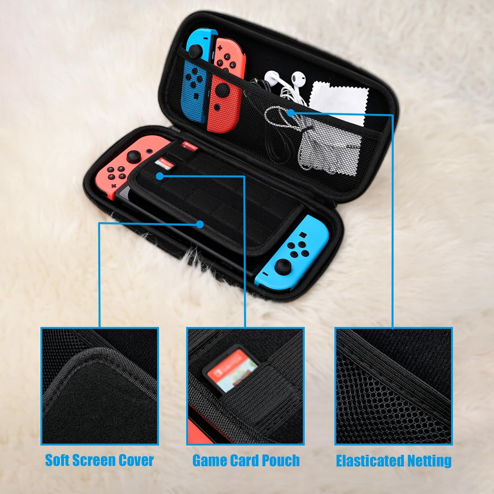 Constellation Magic Moon Sun Carry Case Compatible With Nintendo Switch Lite And Switch Oled  Hard Portable Travel Storage Bag For Accessories Console