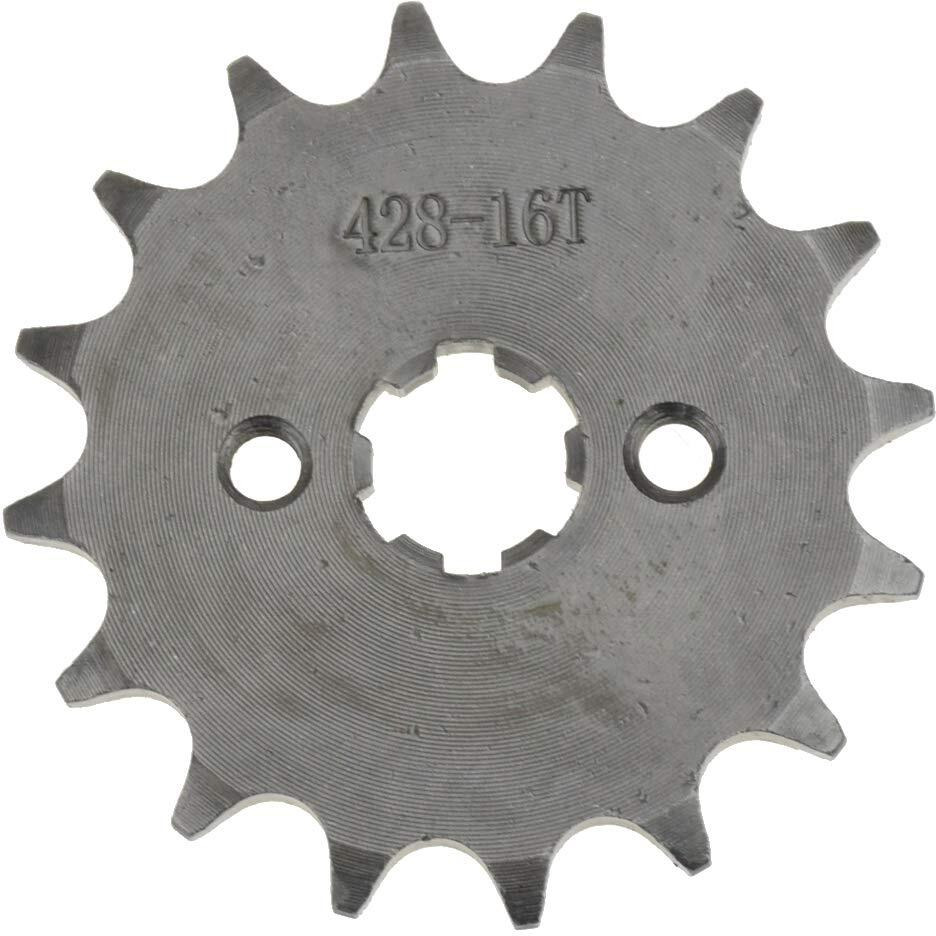 Hiaors 428 16T 17Mm Motorcycle Front Engine Sprocket For 50Cc 70Cc 110Cc 125Cc 140Cc 160Cc Taotao Roketa Coolster Sunl Lifan Chinese Atv Quad Dirt Bike
