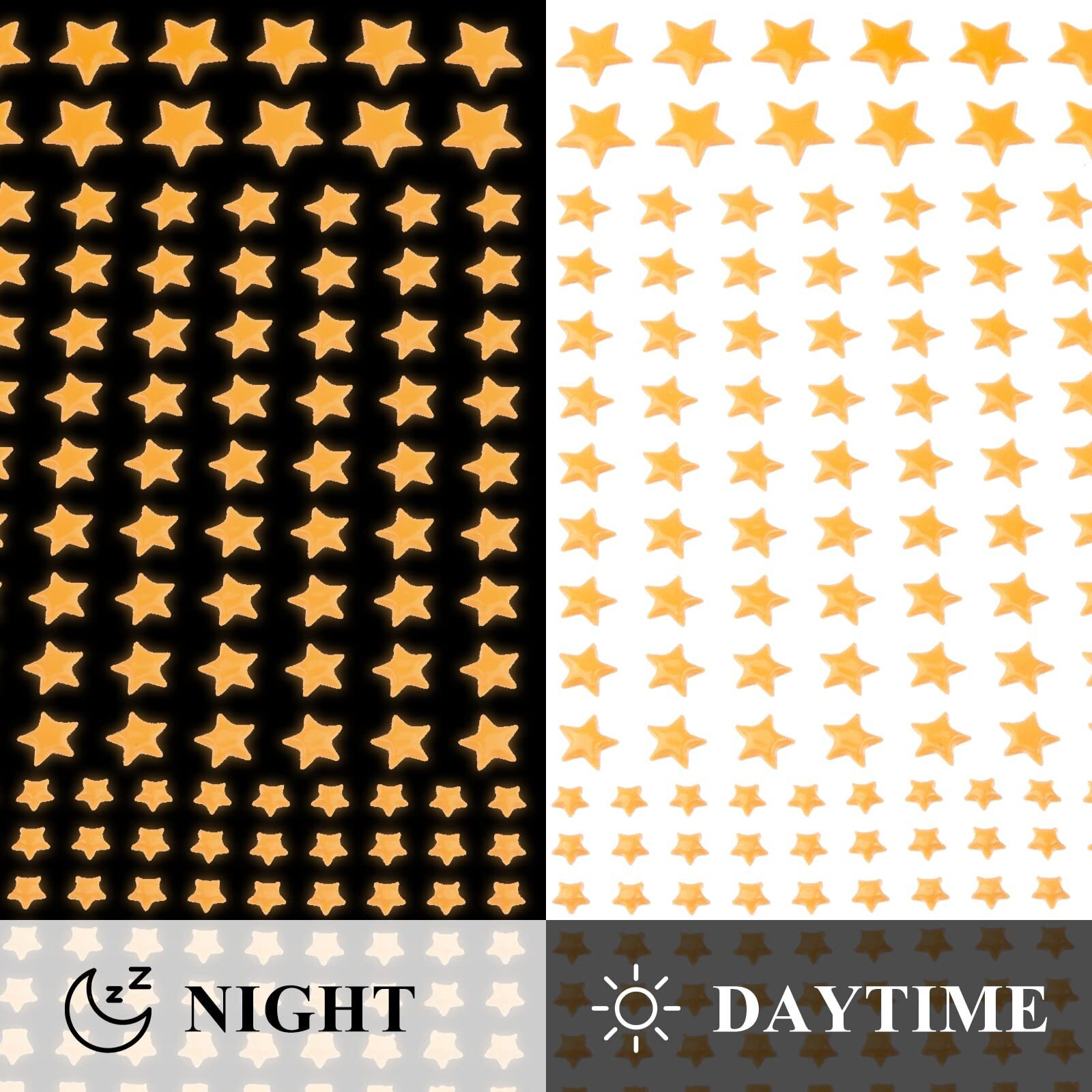 Glow In The Dark Stars Decals Decor 633 Pcs Luminous Dot Stars  3D Starry Stars Glow In The Dark Stickers For Ceiling Or Wall And Kids Bedroom DCor