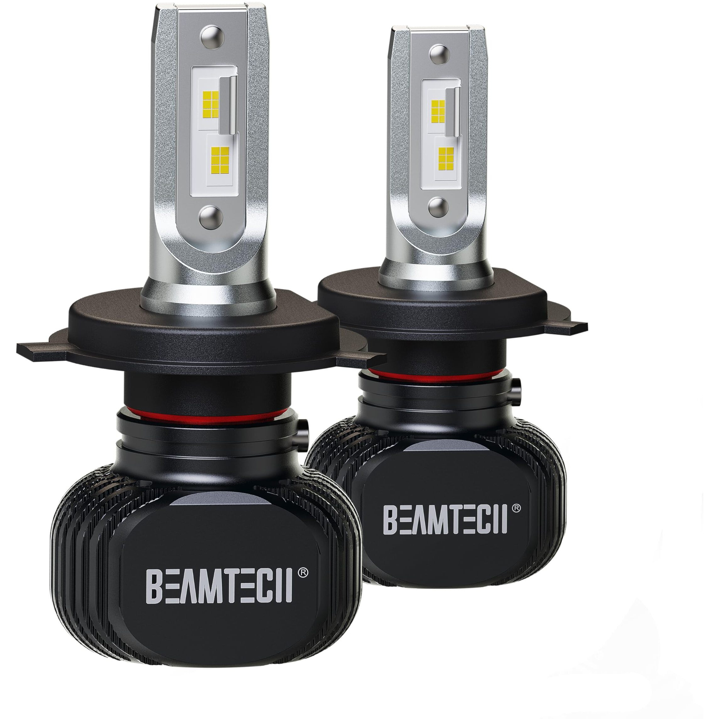 Beamtech H-4 Bulbs  S1 Series 900-3 Fanlsess 300% Brighter 6500K White Fog Light  2 Bulbs