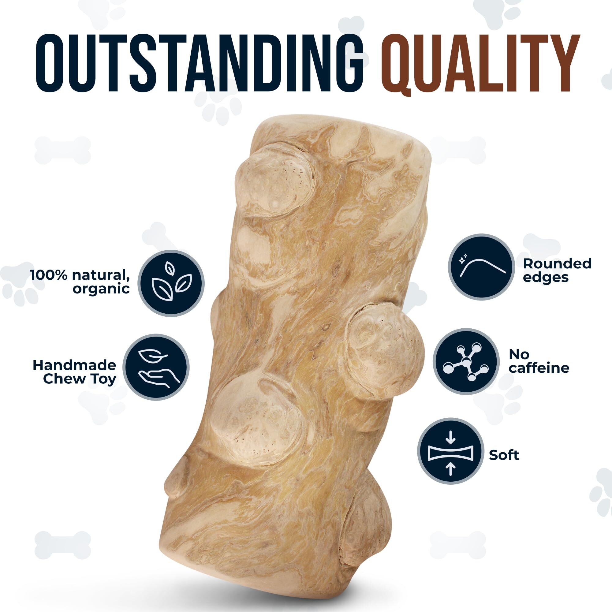 Gowgow Gorilla Wood Dog Chew Toys - 100% Natural  Wood Chews For Dogs - Stress Relief  Teeth Cleaning & Reducing Boredom  Wood Dog Toy For Medium & Large Dogs