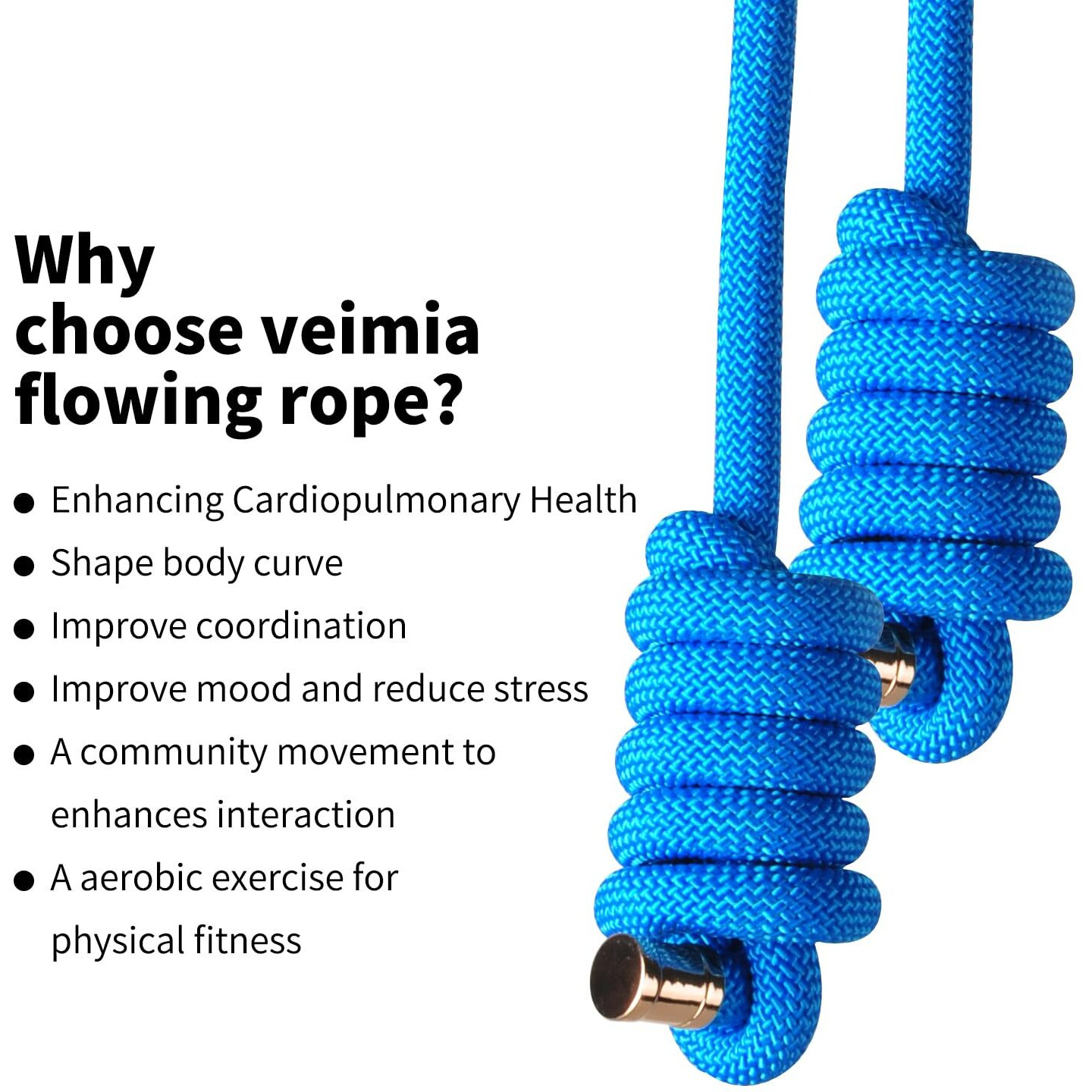 Veimia Flow Rope For Fitness High Performance Double Woven Workout Rope Adjustable Flow Jump Rope For Men Women Training Indoor Outdoor Cardio Exercise Rope For Beginner