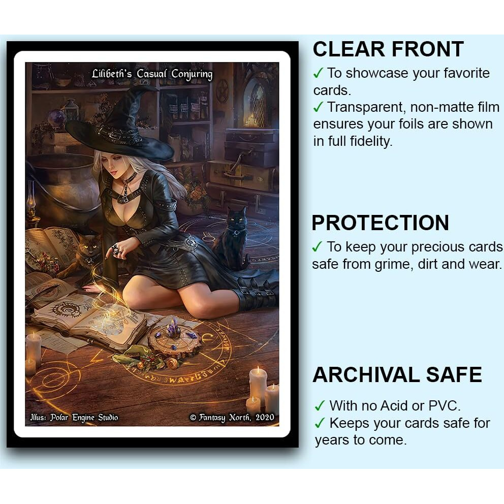 Fantasy North - Yuma Velric - Renegade Fairy - 100 Smooth Matte Tcg Trading Card Sleeves - Fits Magic Mtg Commander Pokemon And Other Card Games - Playing Card Sleeves