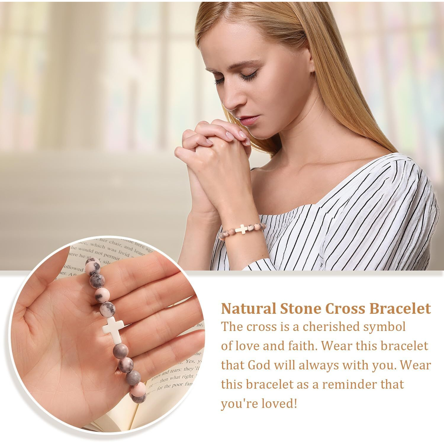 Paderast Christian Gifts For Women  Religious Cross Bracelet Gifts For For Mom/Daughter/Friend/Sister/Grandma