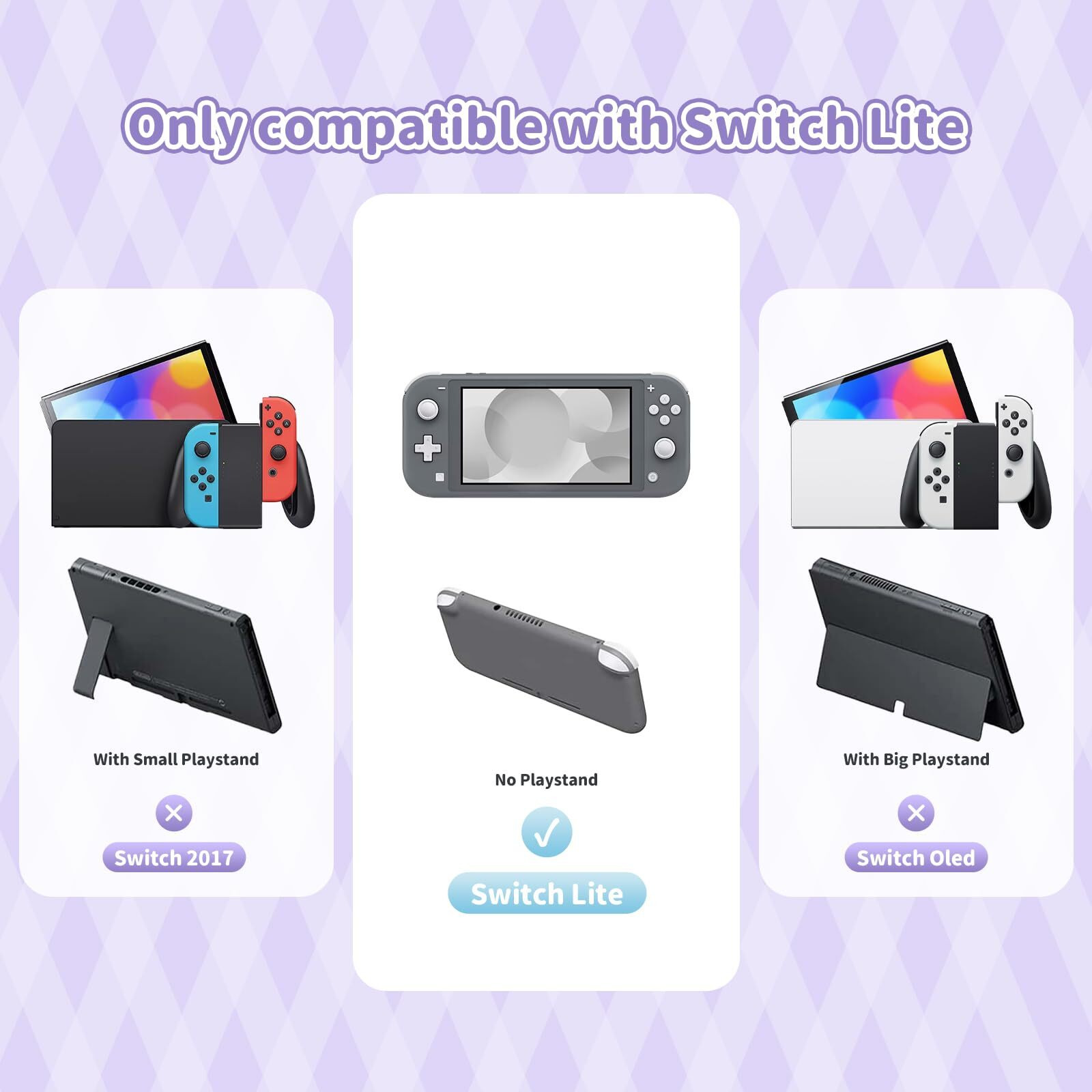 Kuitmor Protective Case For Switch Lite Anti-Scratch Protective Shell Soft Silicone Cover Case For Switch Lite 2019 With 2 Thumb Grip Caps - Klm