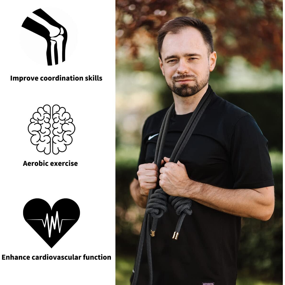 Veimia Flow Rope For Fitness High Performance Double Woven Workout Rope Adjustable Flow Jump Rope For Men Women Training Indoor Outdoor Cardio Exercise Rope For Beginner