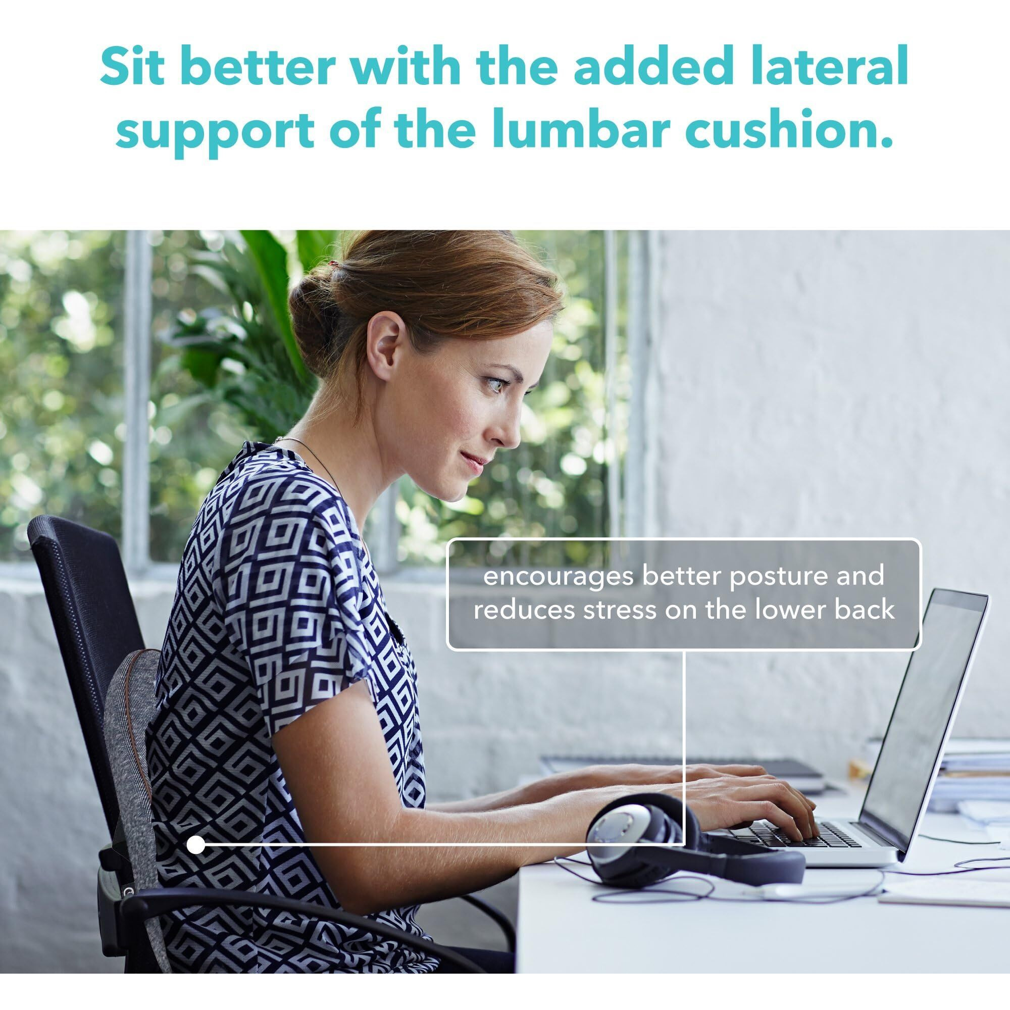 Cubii Cushii V2 Back Support Cushion For Lower Back Pain Relief And Support Universal Fit For Desk  Office  Kitchen Chairs  Couch Cushions With Advanced Back Lumbar Support