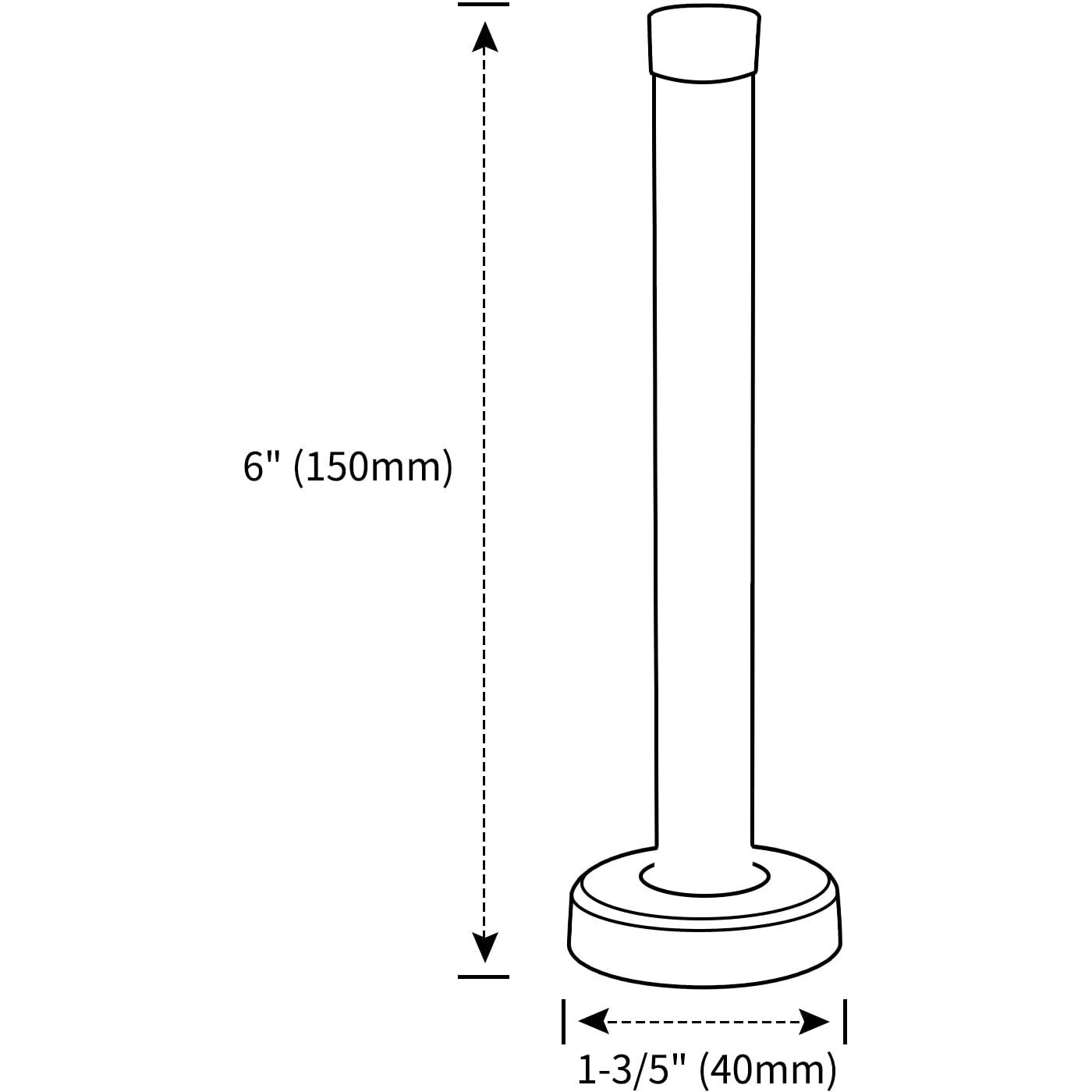 Door Stops  Gold Door Stopper  6 Inch Long Door Stop  Stainless Steel Door Stop For Wall With Sound Dampening Door Bumper Wall Protector  Brushed Gold