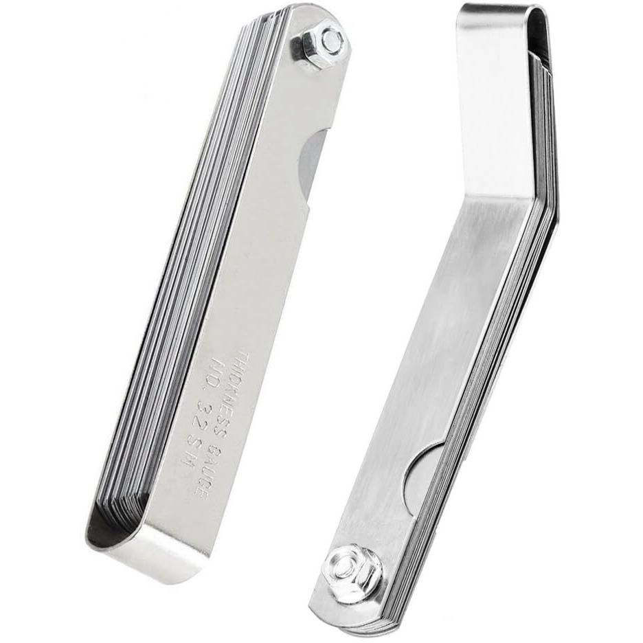 Feeler Gauges - 32 Blades Feeler Gauge Set &16 Pieces Offset Feeler Gauge Stainless Steel Dual Marked Metric And Standard Sae - Valve Thickness Gauge (Tapered&Offset Feeler Gauge)