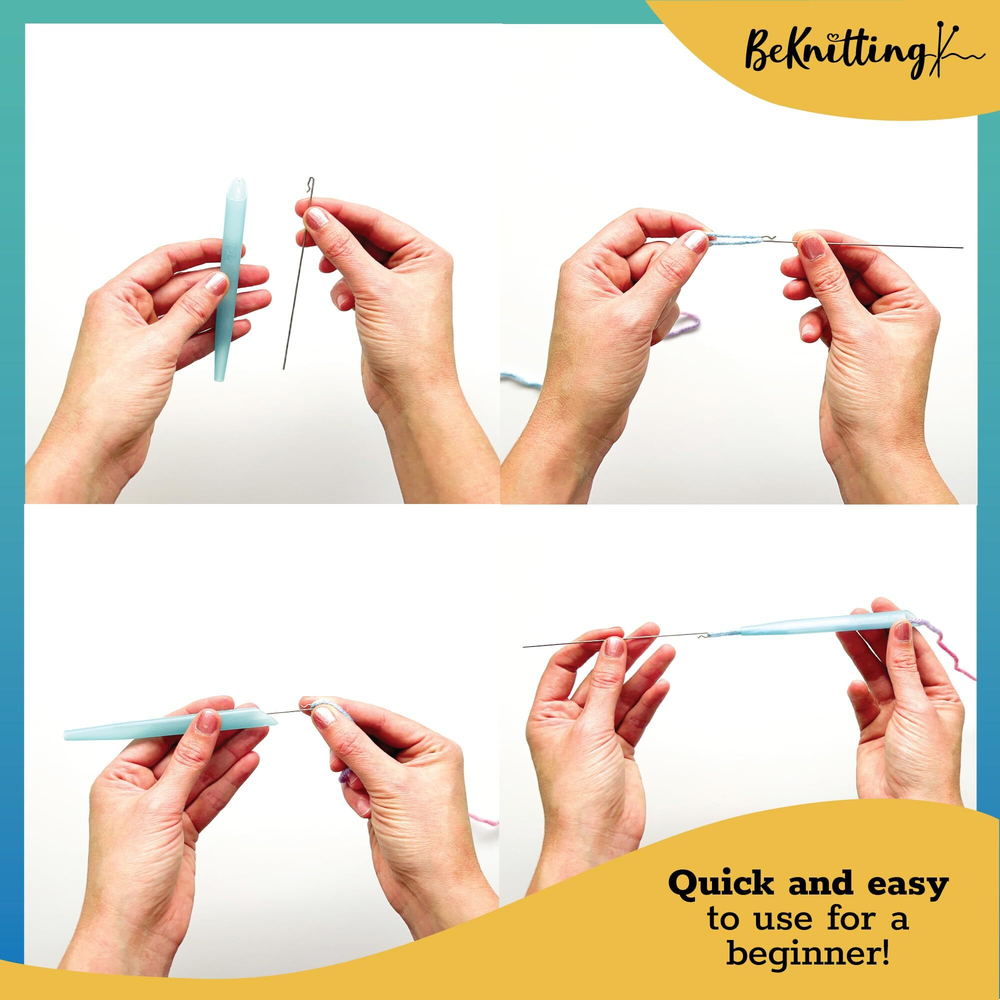 Beknitting Loom Knitting Pen Tool & Crochet Hook For Beginners Adults & Kids - Diy Arts & Craft Tool