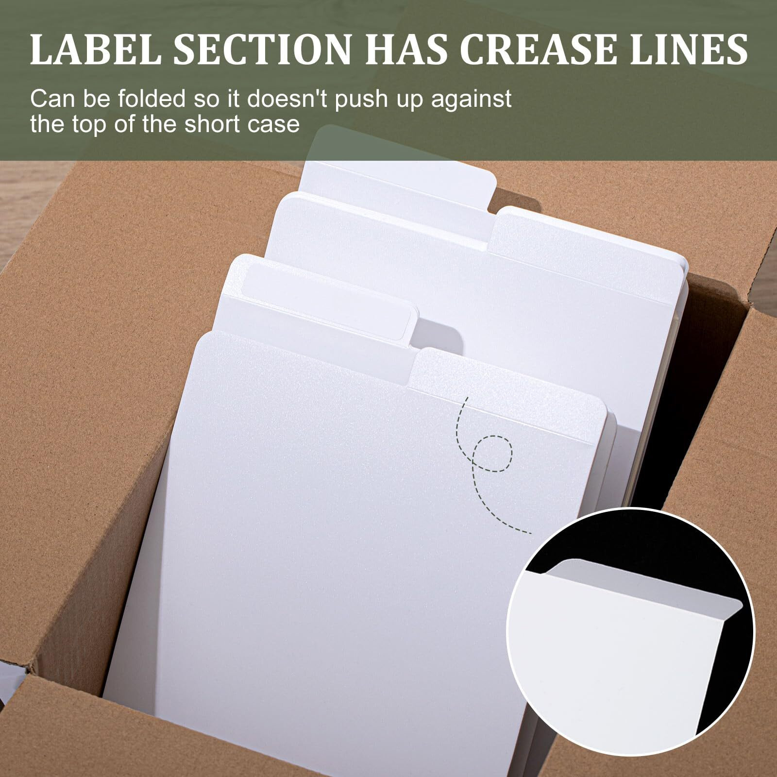 Henoyso 30 Pieces Comic Book Dividers With Tab White Frosted Card Separator Plastic Dividers For Comic Book Storage Boxes  11.22 X 7.24 Inch