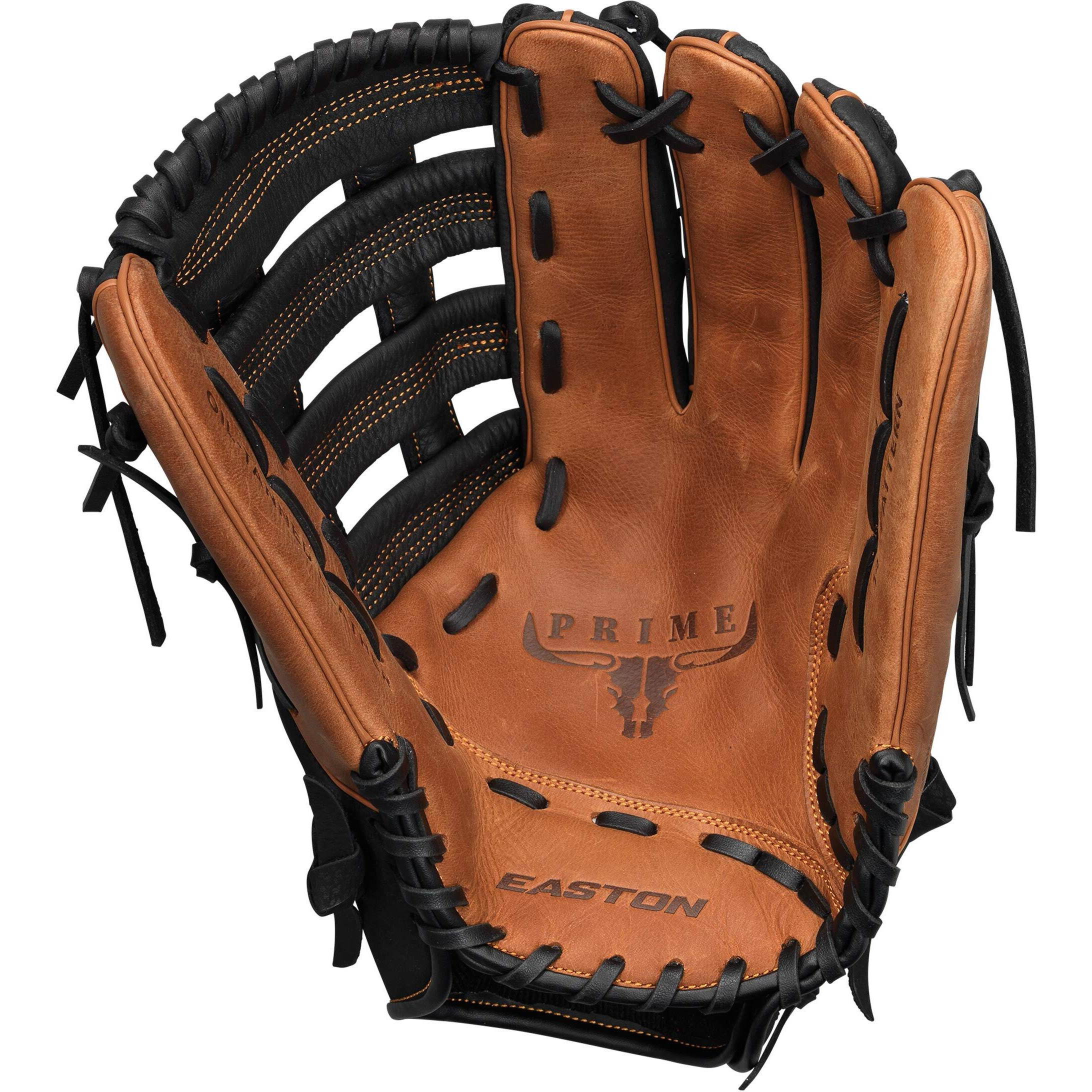 Easton Prime Slowpitch Softball Glove  14"""" Rht  Softball Deep Pocket Design  Dual Bar H Web  Psp14  Multicolor  Medium
