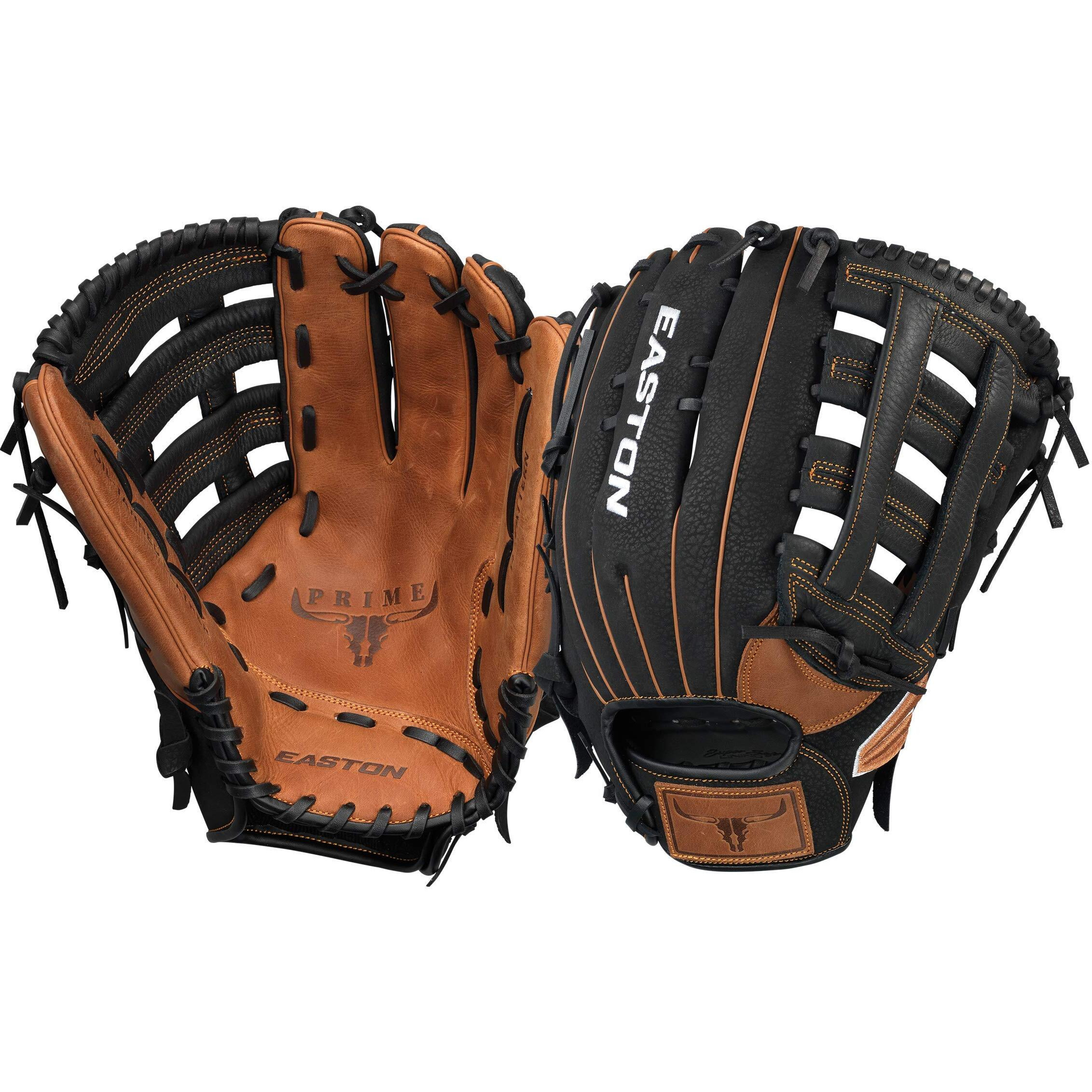 Easton Prime Slowpitch Softball Glove  14"""" Rht  Softball Deep Pocket Design  Dual Bar H Web  Psp14  Multicolor  Medium