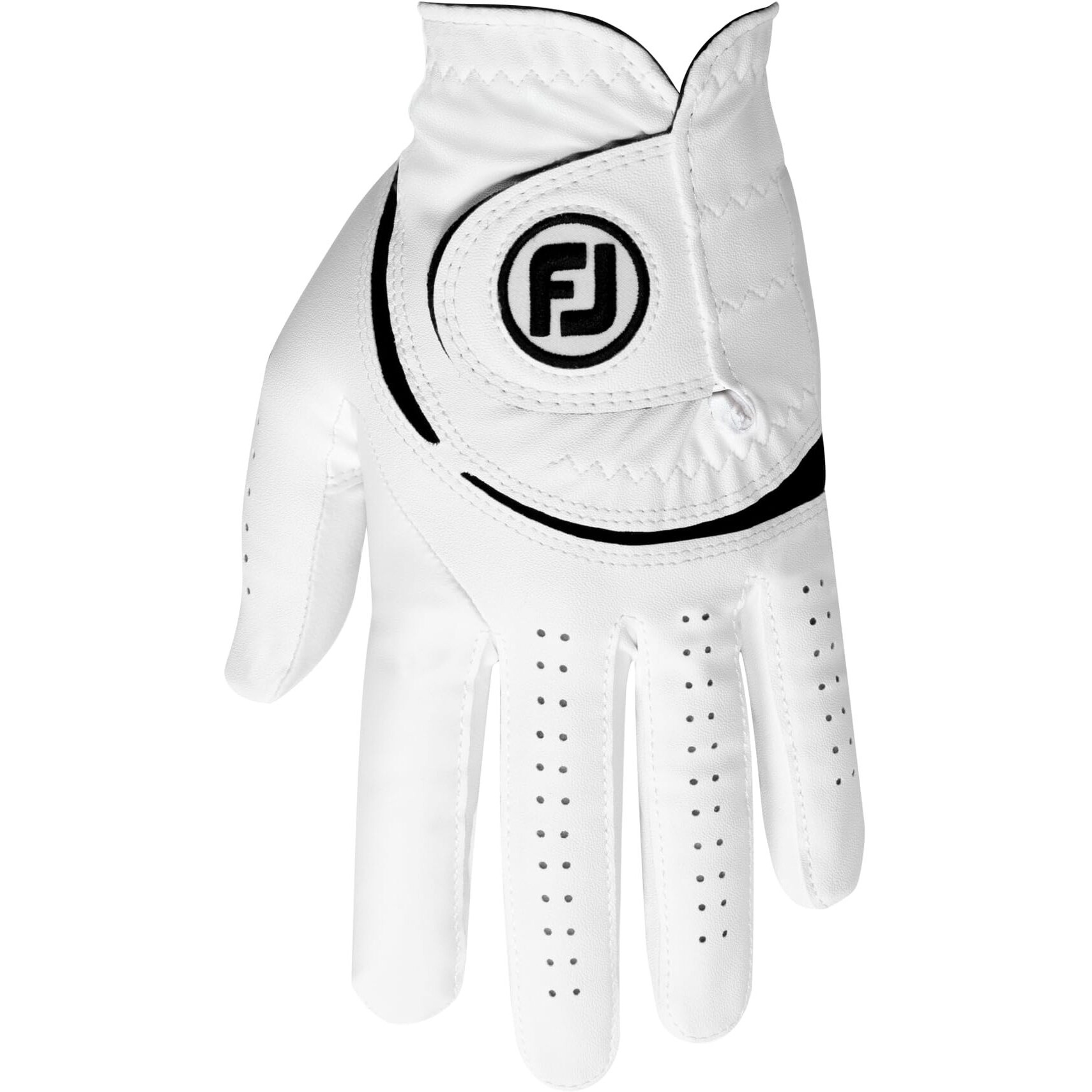 Footjoy Men's Weathersof Golf Glove  White  Cadet Large  Worn On Left Hand