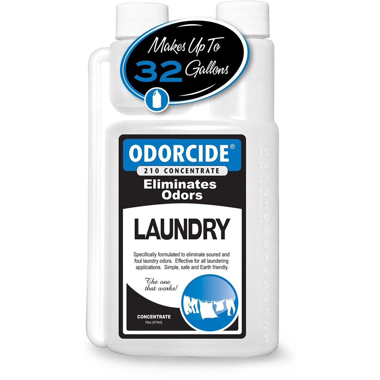 Odorcide Concentrated Fresh Linen Scent Laundry Odor Eliminator For Strong Odor  All Laundry Uses - Safe  Non-Enzymatic Odor Neutralizer - Laundry Odor Remover For Smoke  Sweat & Pet Odors (16Oz)