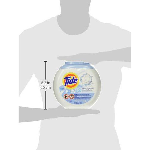 Tide Pods Free & Gentle Laundry Detergent Soap Pacs  42 Count  Tide Pods Laundry Detergent