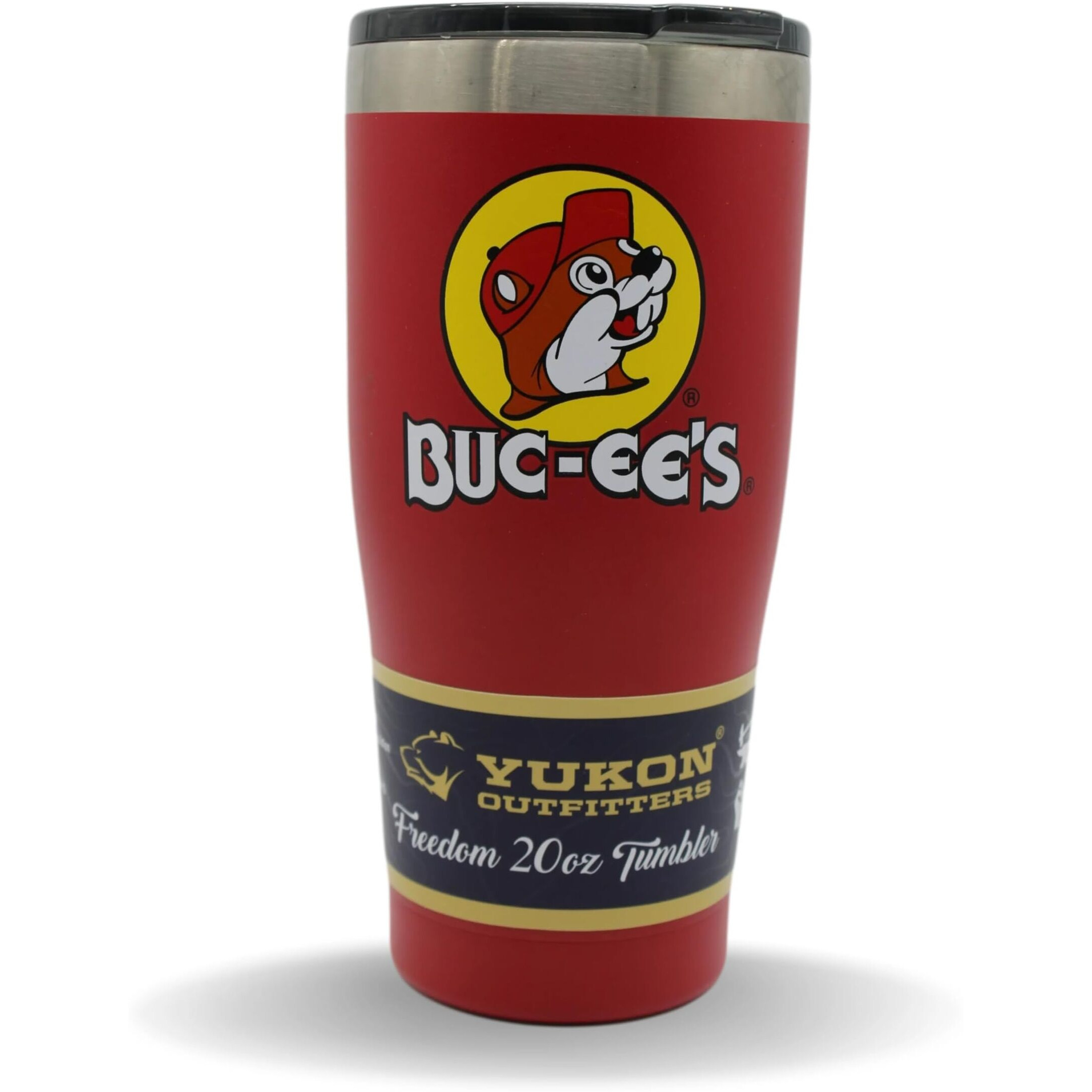 Buc-Ee's Red Stainless Steel Tumbler With Bucky The Beaver  Double Wall Vacuum Insulated  20 Ounces