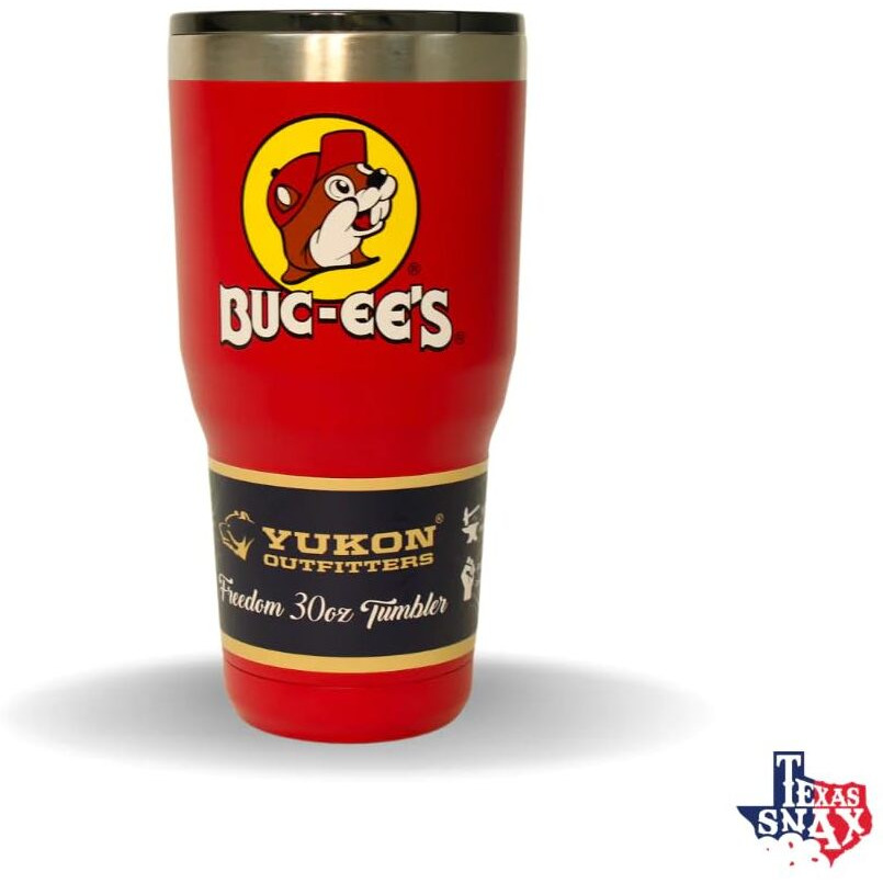 Buc-Ee's Red Stainless Steel Tumbler With Bucky The Beaver  Double Wall Vacuum Insulated  20 Ounces