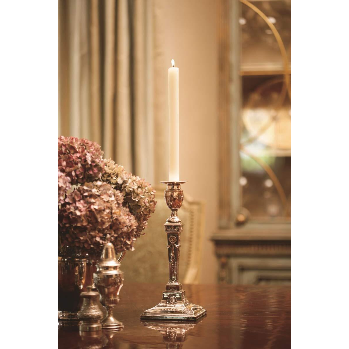 Root Candles Unscented Arista Timberline 9-Inch Dinner Candles  12-Count  Ivory