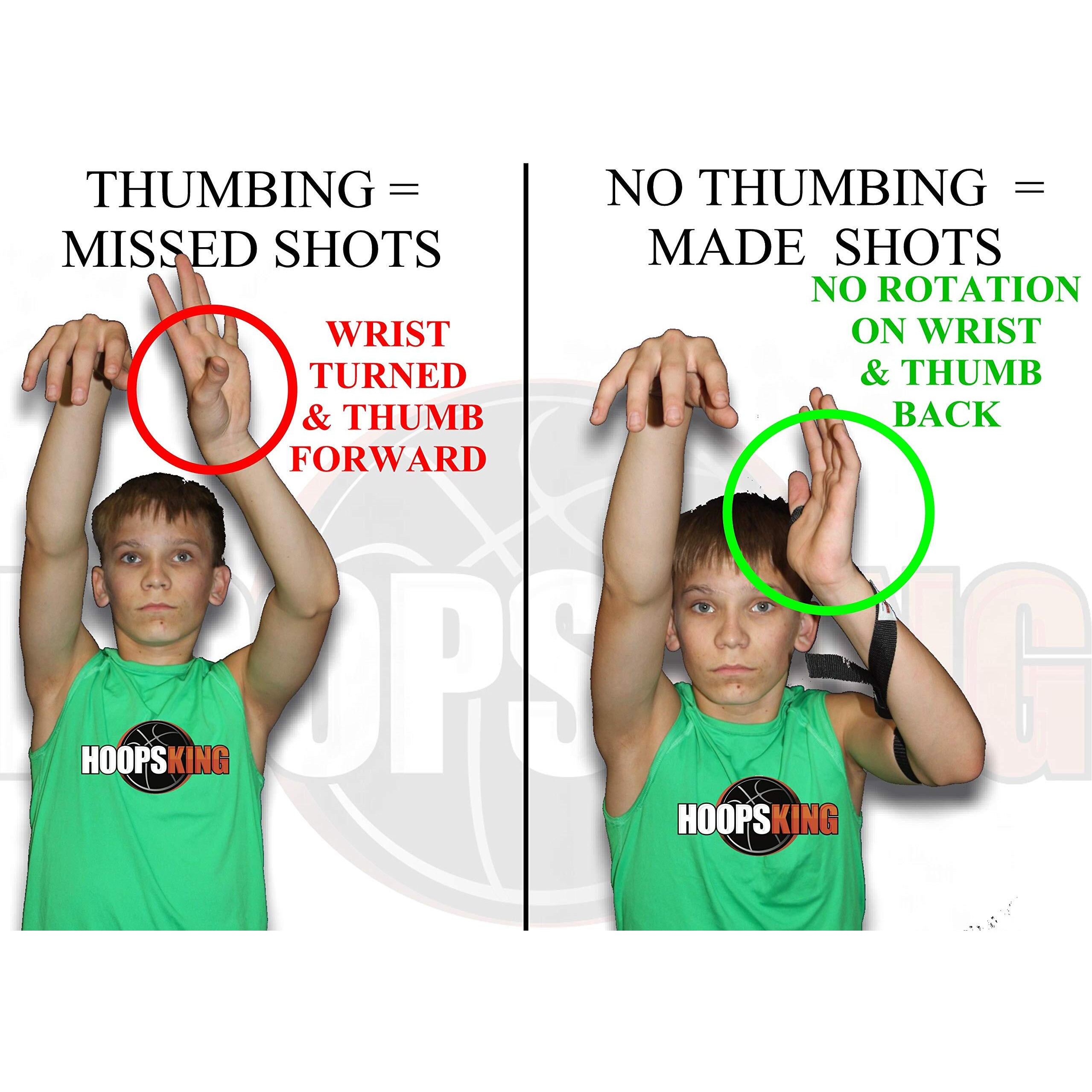 Hoopsking Off Or Guide Hand Shooting Aid Perfect Jump Shot Strap - Develop A True One Handed Release On Your Shot - Stops Rotation Of The Wrist To Prevent Off Hand Interference