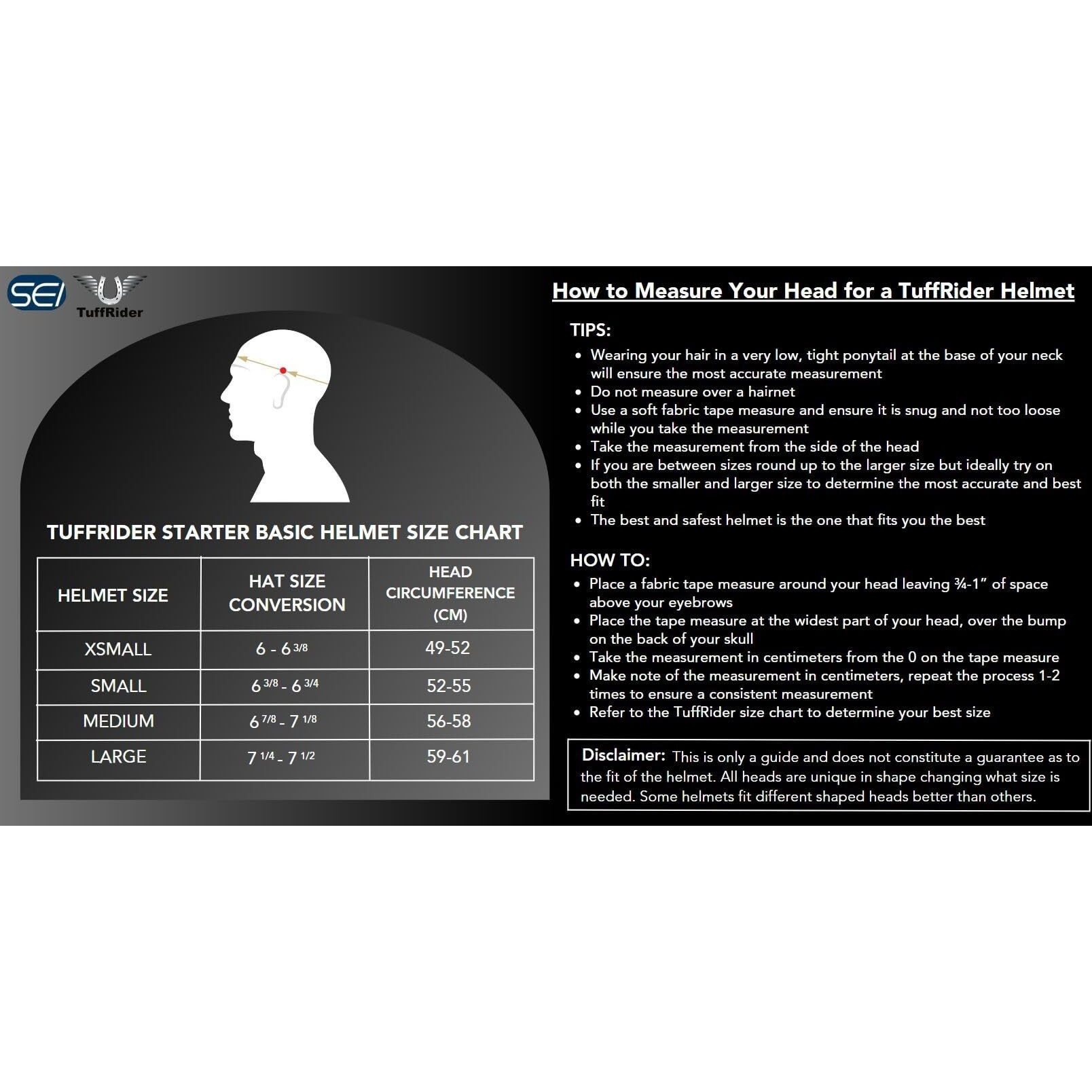 Tuffrider Starter Basic Equestrian Horse Riding Helmet - White - Medium