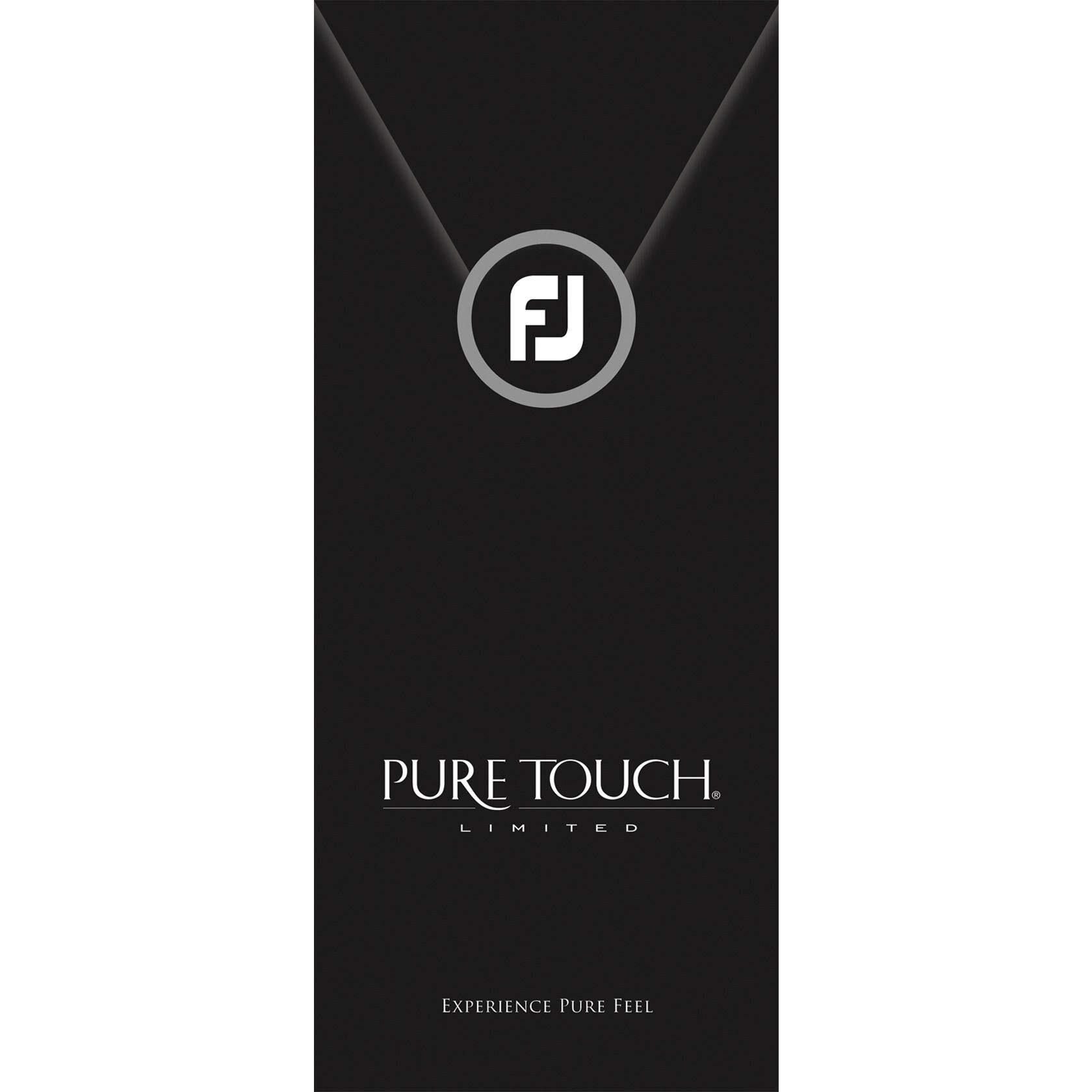 Footjoy Men's Pure Touch Limited Golf Gloves White Medium/Large  Worn On Left Hand