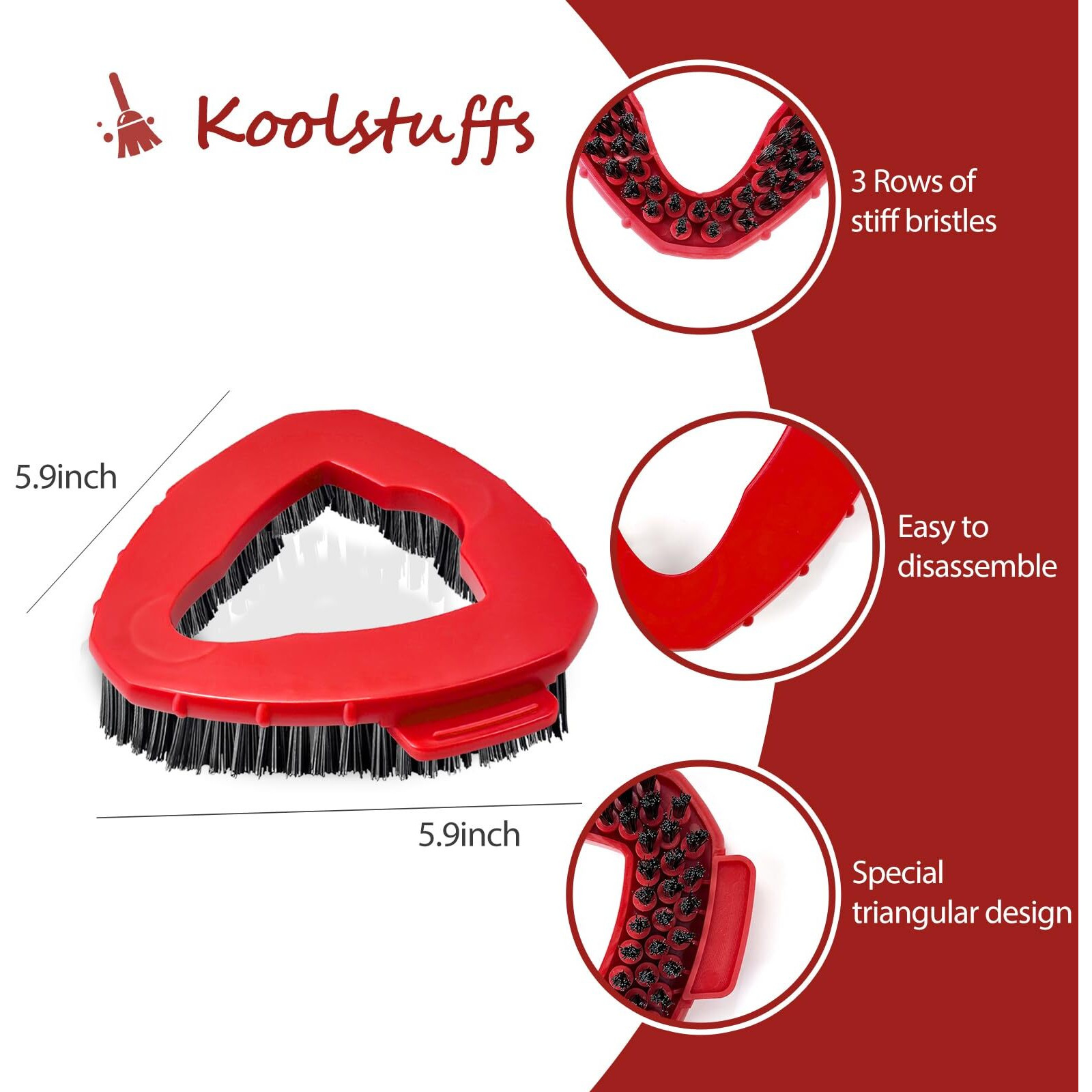 Scrub Brush  2 Pcs Spin Mop Scrub Brush Head Compatible For O Cedar Easywring 1-Tank System  Hard Bristle Cleaning Brush For Bathroom  Kitchen  Tub And Tile