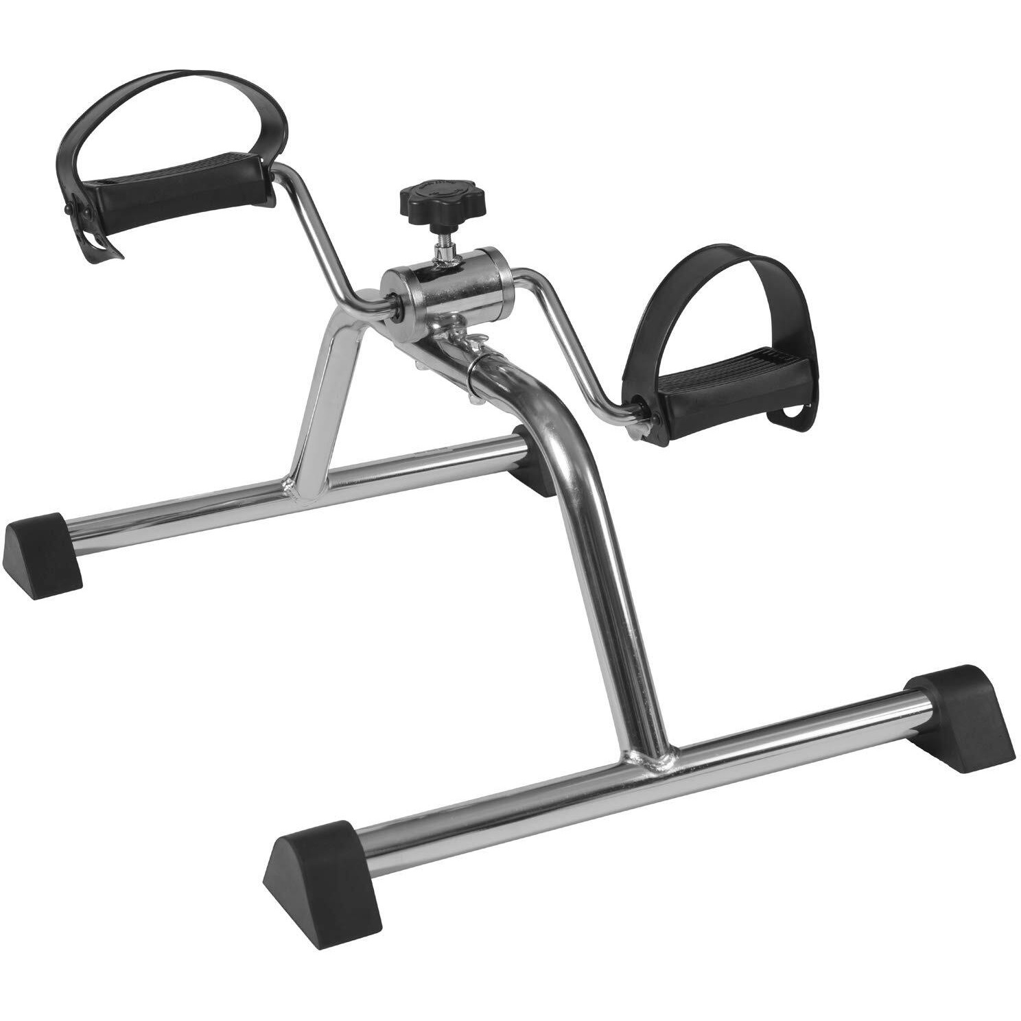 Dmi Portable Exercise Bike  Under Desk Bike Pedal Exerciser For Arms Or Legs Can Be Used As Workout Equipment Or Physical Therapy With Manual Tension Adjuster  Chrome