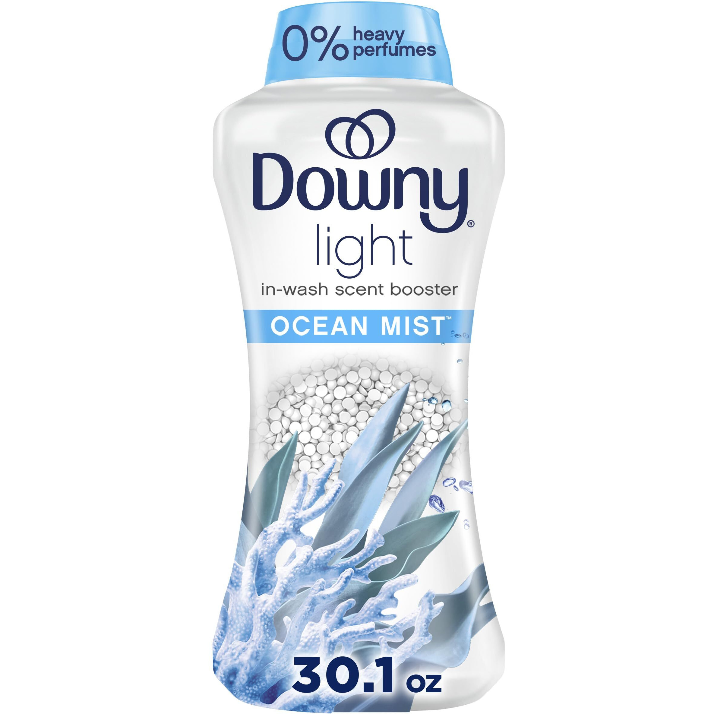 Downy Light Laundry Scent Booster Beads For Washer  Ocean Mist Scent  30.1 Oz  With No Heavy Perfumes