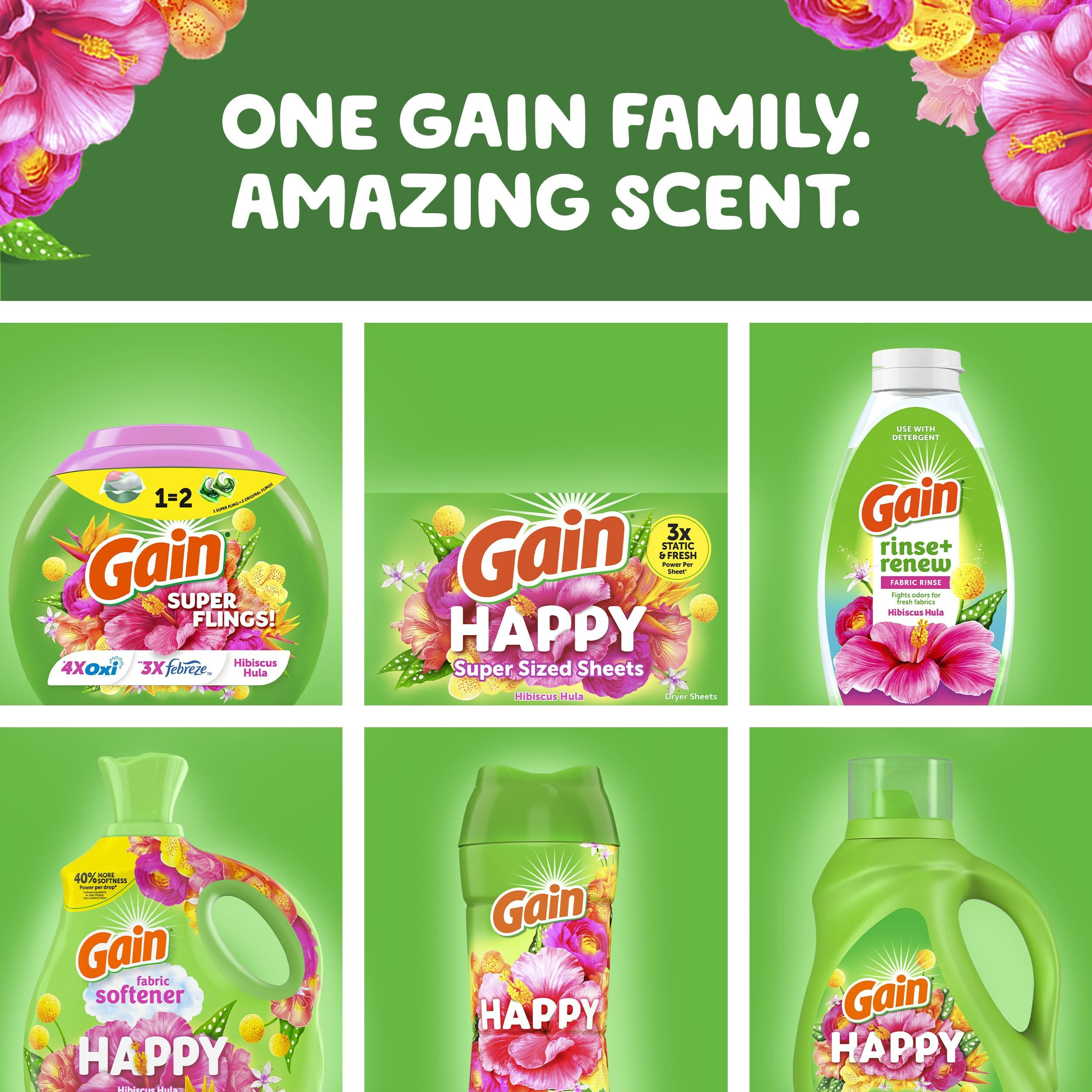 Gain Liquid Laundry Detergent  Happy  He Compatible  154 Fl Oz  107 Loads