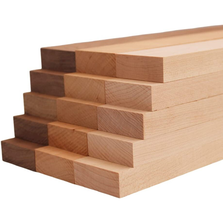 Barrington Hardwoods Domestic Variety Pack 5 Walnut  5 Maple And 5 Cherry Boards - 3/4 "" X 2 "" (15Pcs) (3/4 "" X 2 "" X 18 "")
