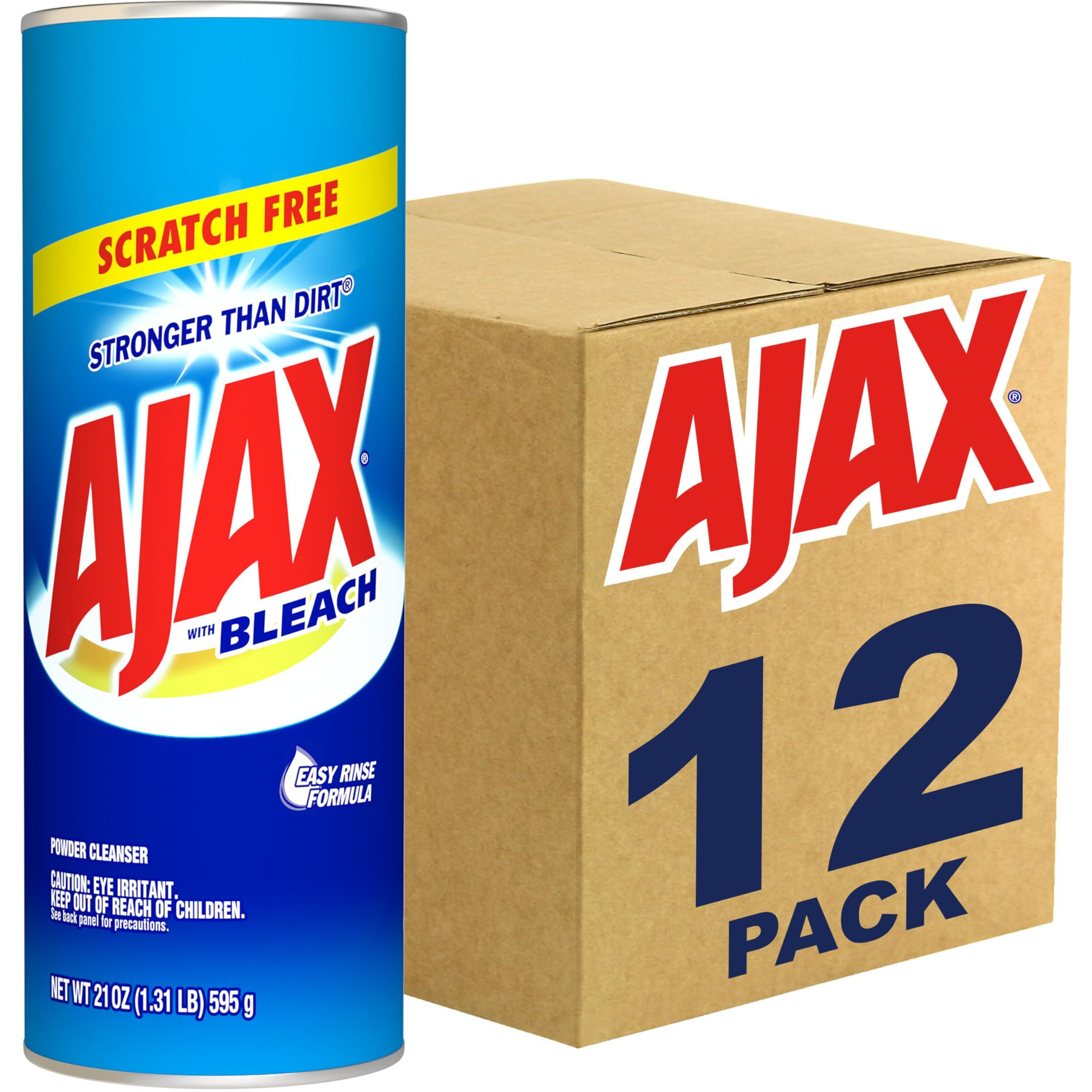 Ajax Powder Cleanser With Bleach - 21 Ounce (Pack Of 12)