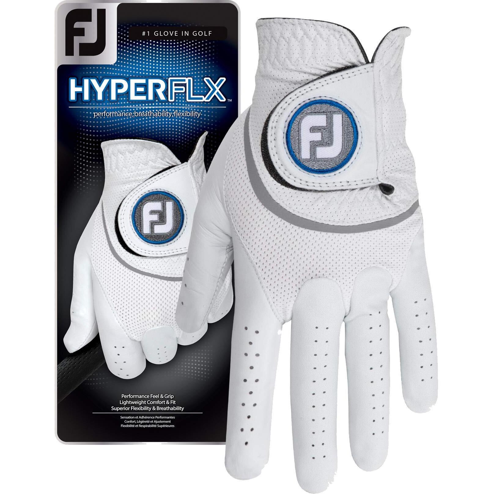 Footjoy Men's Hyperflx Prior Generation Golf Gloves White Xx-Large  Worn On Left Hand