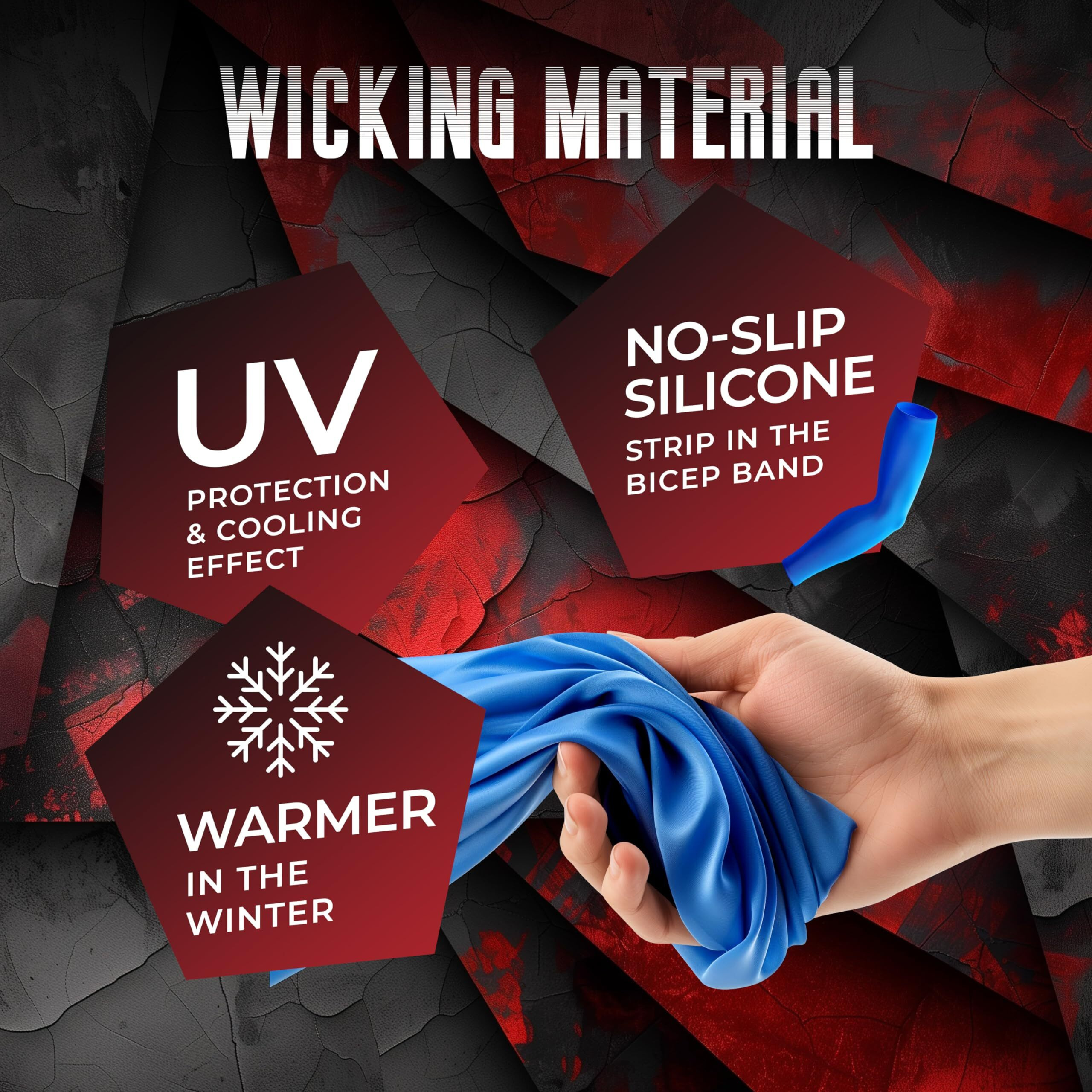 Bucwild 1 Pair Sports Arm Cooling Sun Protection Compression Arm Sleeves - Youth & Adult Sizes - Baseball Basketball Golf Tennis Running (White  Small/Med (Adult)