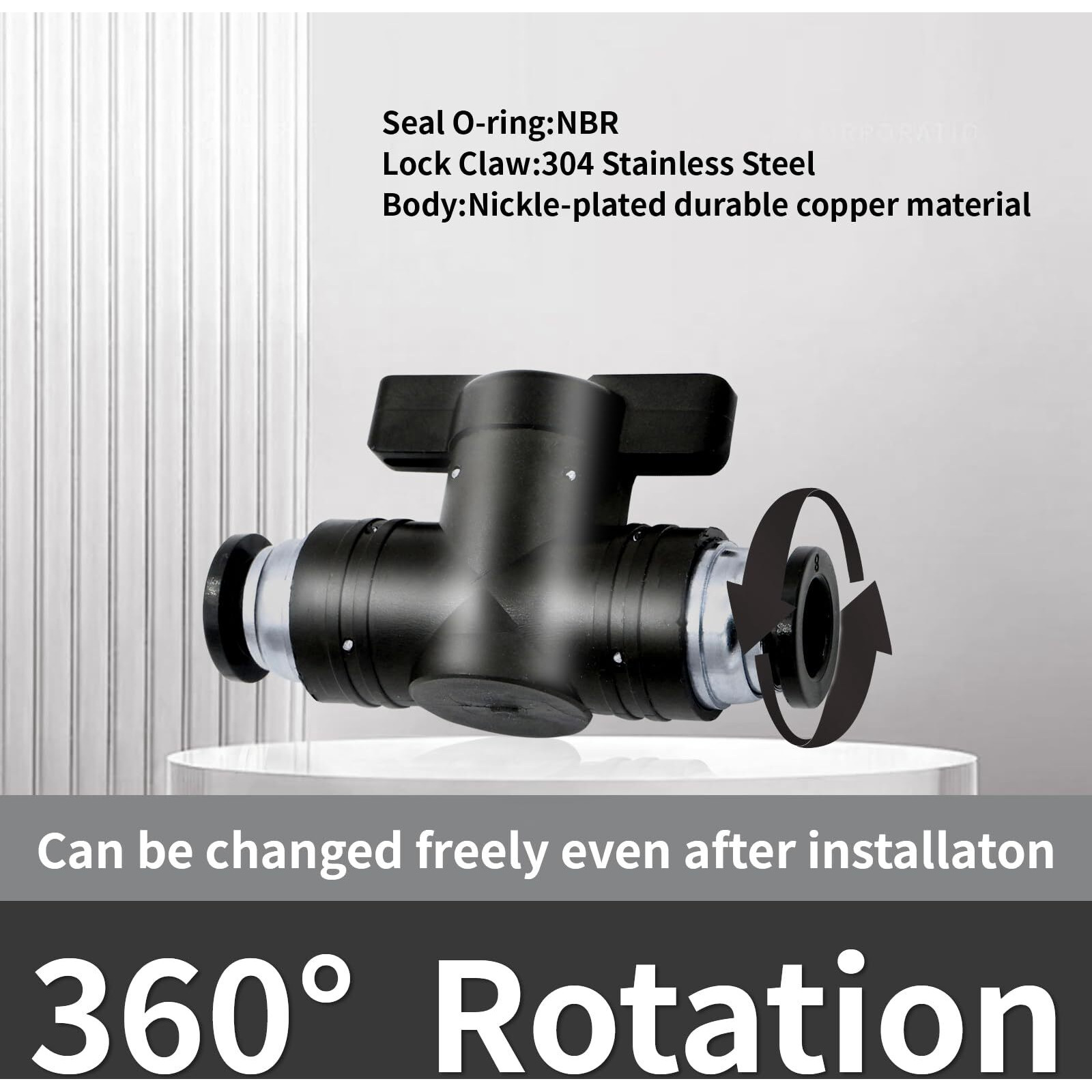 8Mm Push To Connect Ball Valve Union Air Flow Control Valve Quick Connect Tube Fittings Pneumatic Valve Air Hose Fittings 10Pack