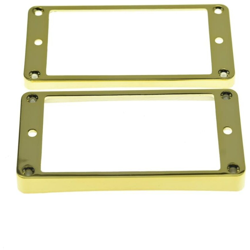 Kaish 2Pcs Gold Humbucker Pickup Ring Curved Bottom Frame For Epiphone Les Paul